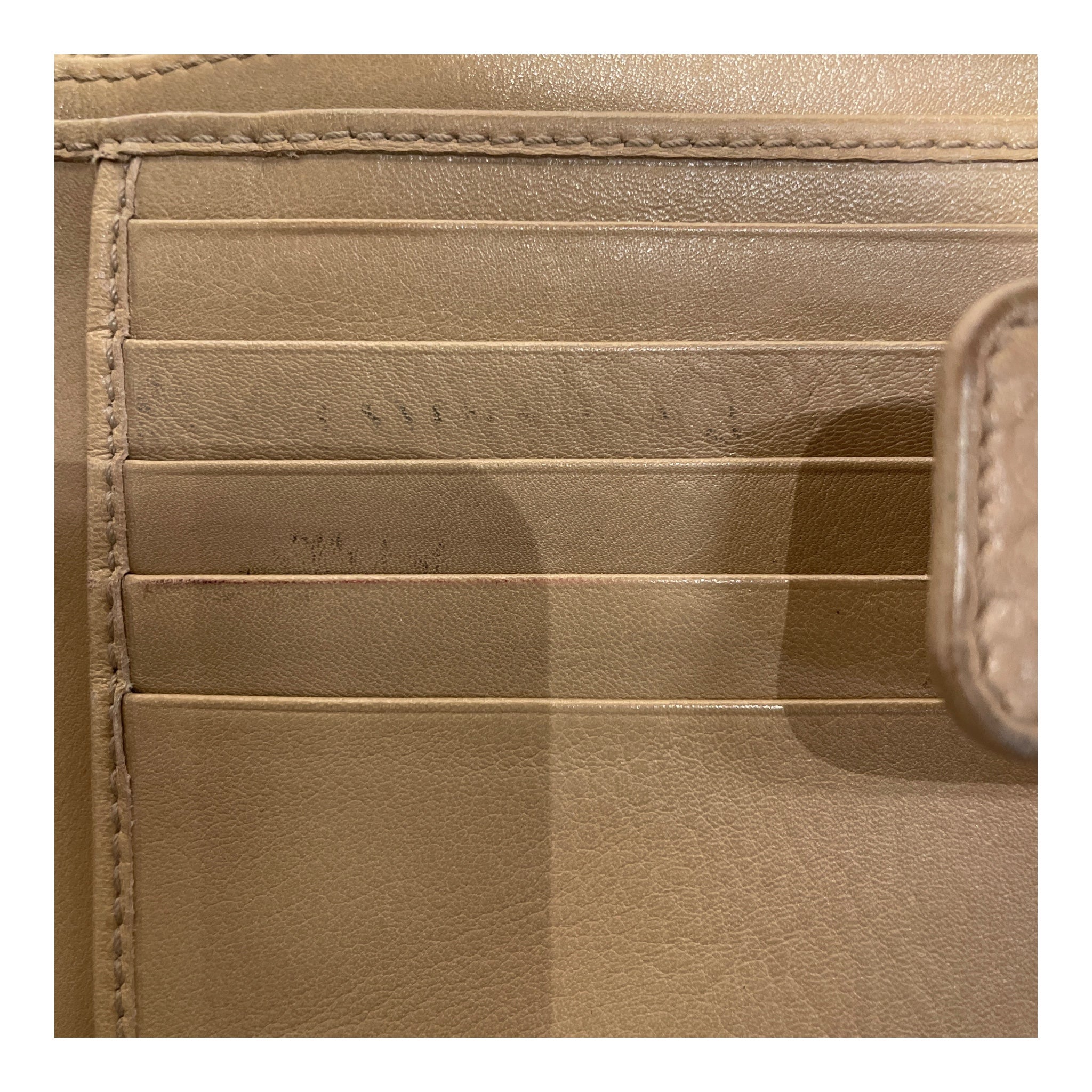 GUCCI/Trifold Wallet/Monogram/Leather/BEG/L's/guccissima view 5