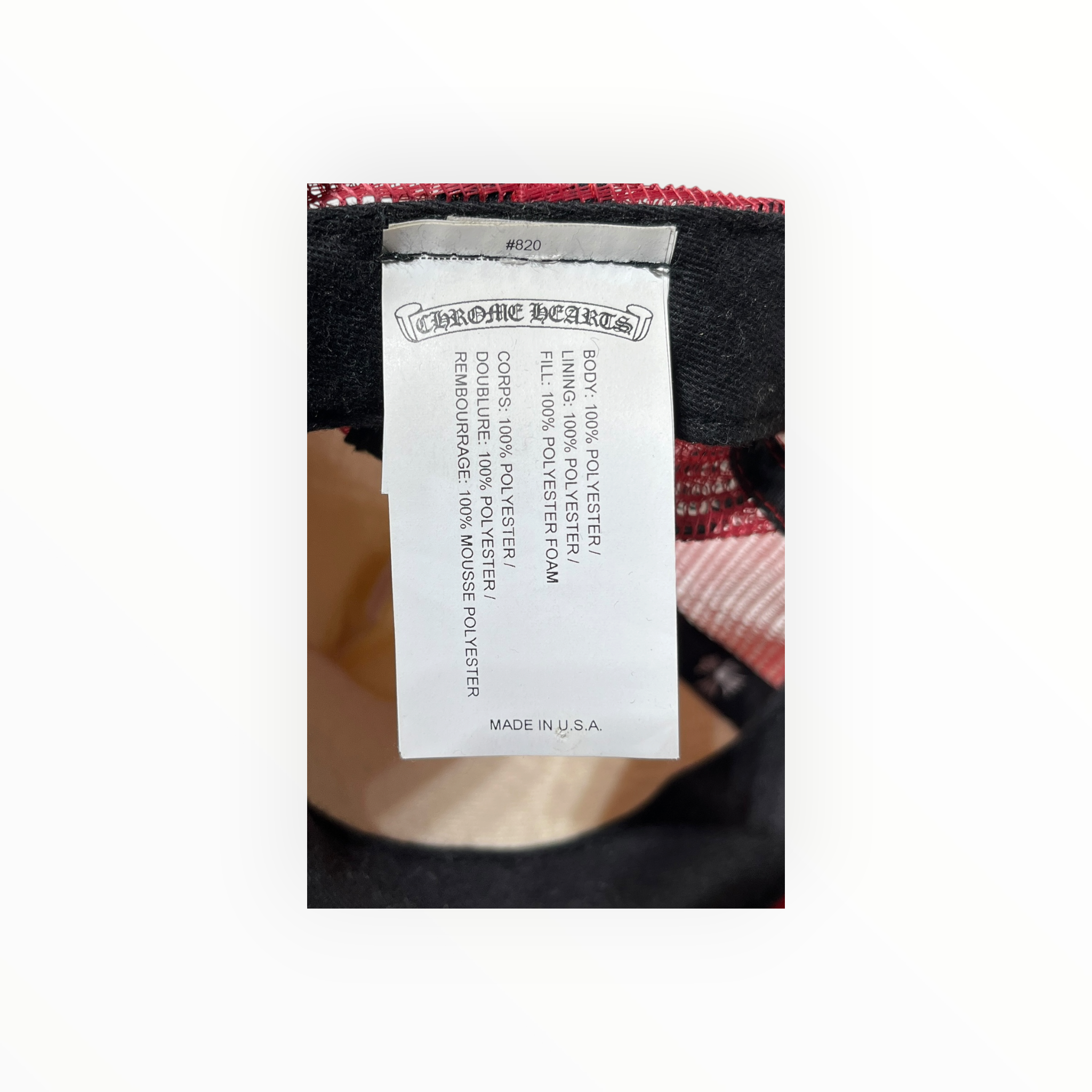 CHROME HEARTS/Hat/Graphic/Cotton/RED/M's/RAINBOW CEMETERY view 5