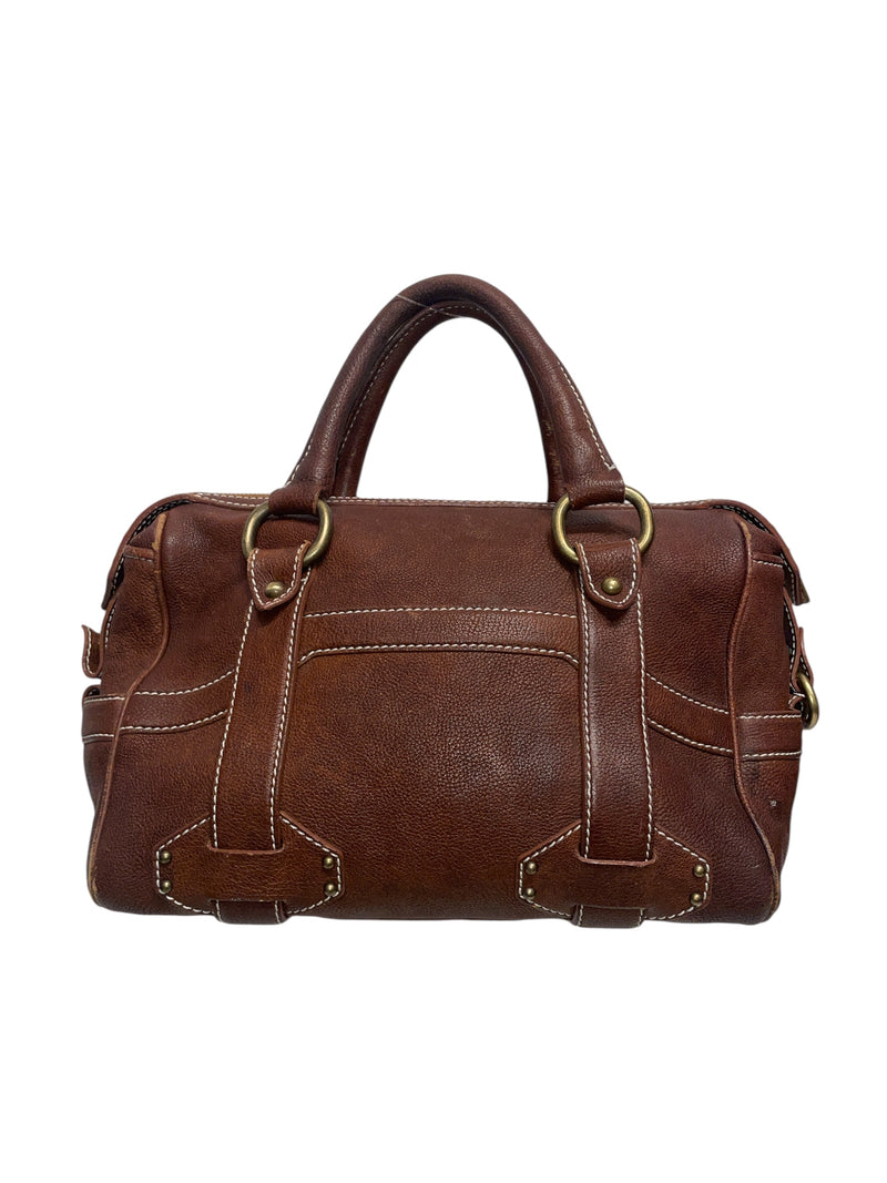 CELINE/Hand Bag/OS/Leather/BRW/Brown doctor bag/satchel