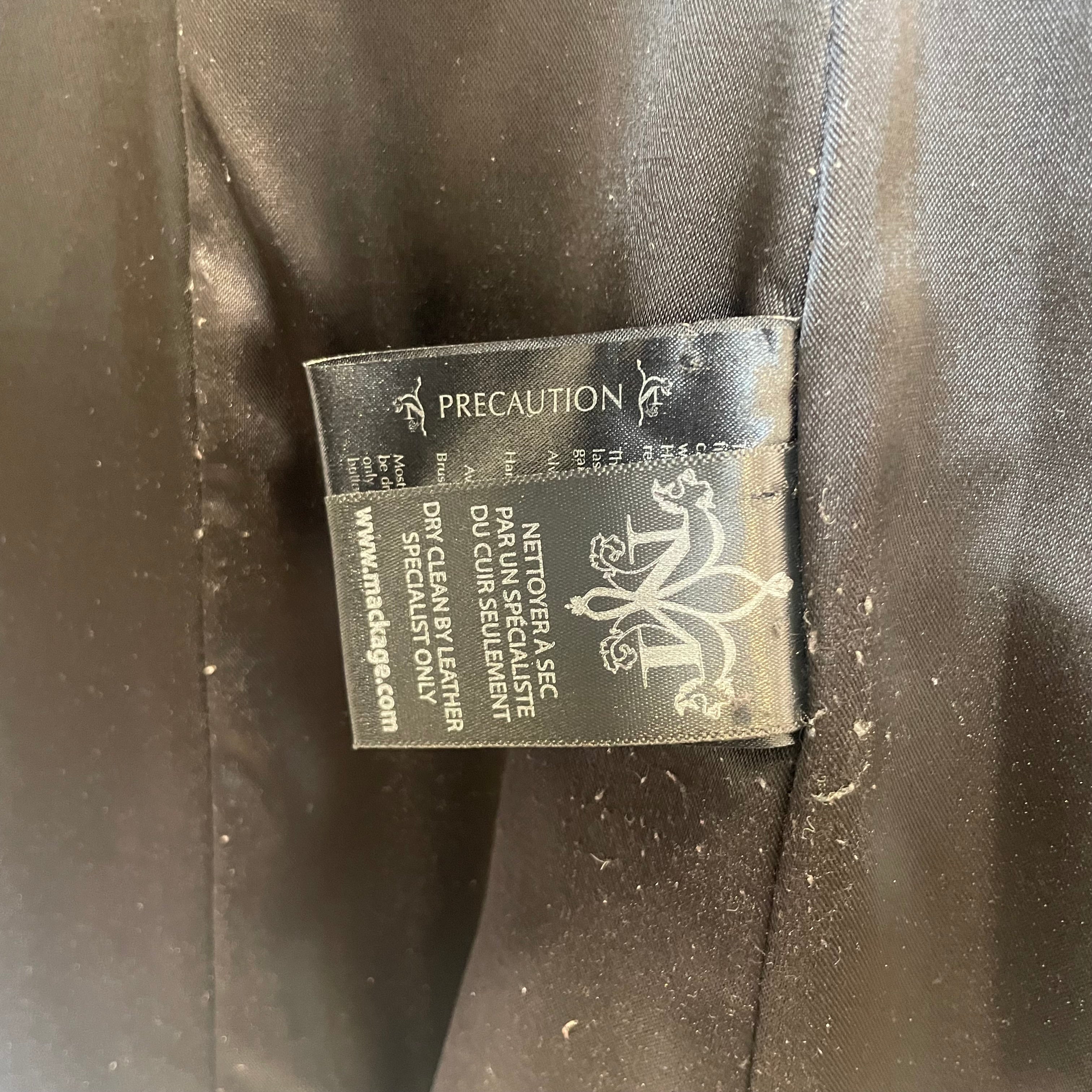 MACKAGE/Trench Coat/XS/Wool/BLK/8 BUTTON/LEATHER POCKET LINING view 3