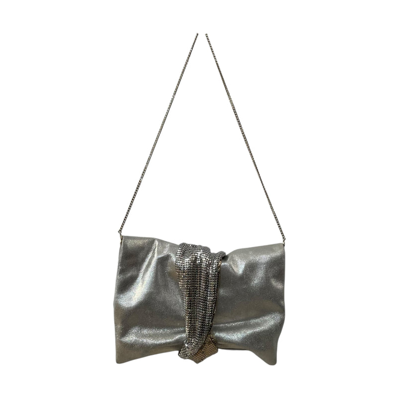 JIMMY CHOO/Clutch Bag/Suede/SLV/