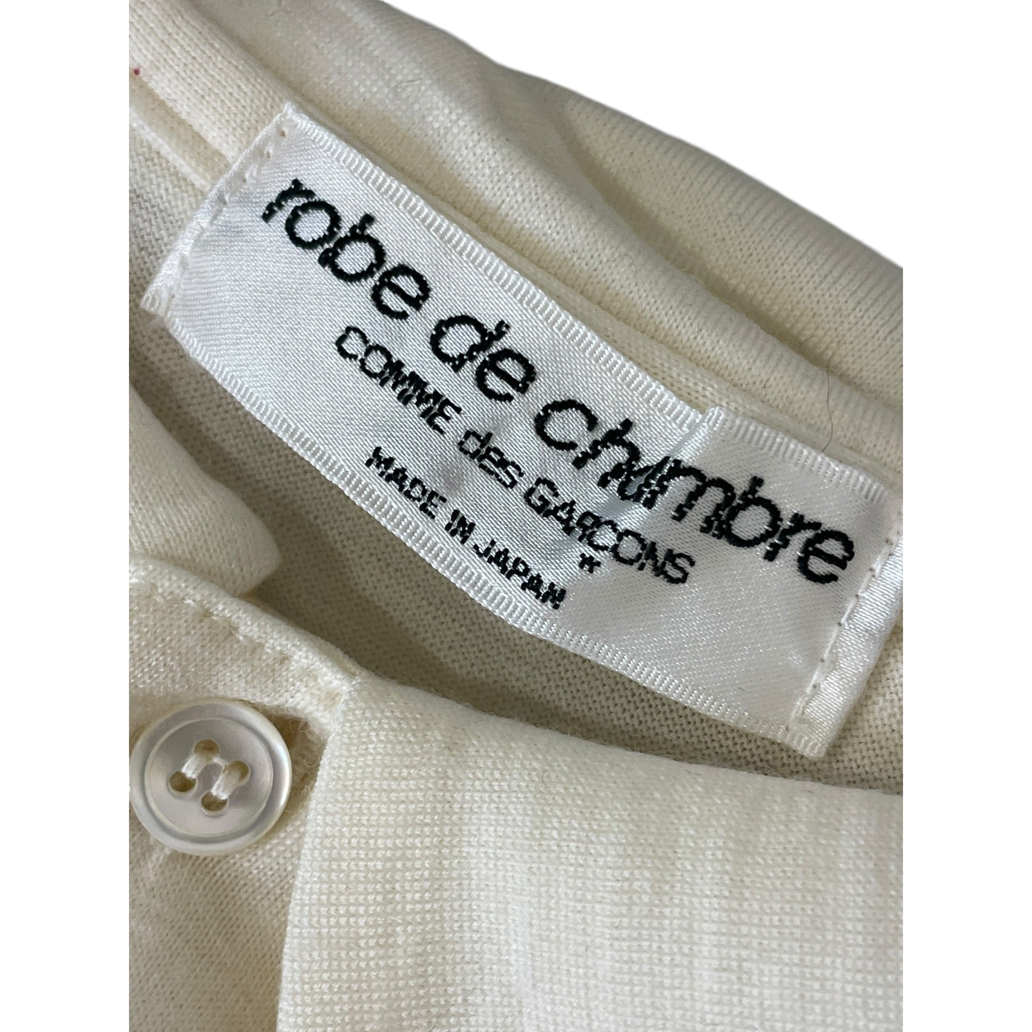 robe de chambre COMME des GARCONS/LS T-Shirt/S/Cotton/CRM/ROUND COLLAR view 3