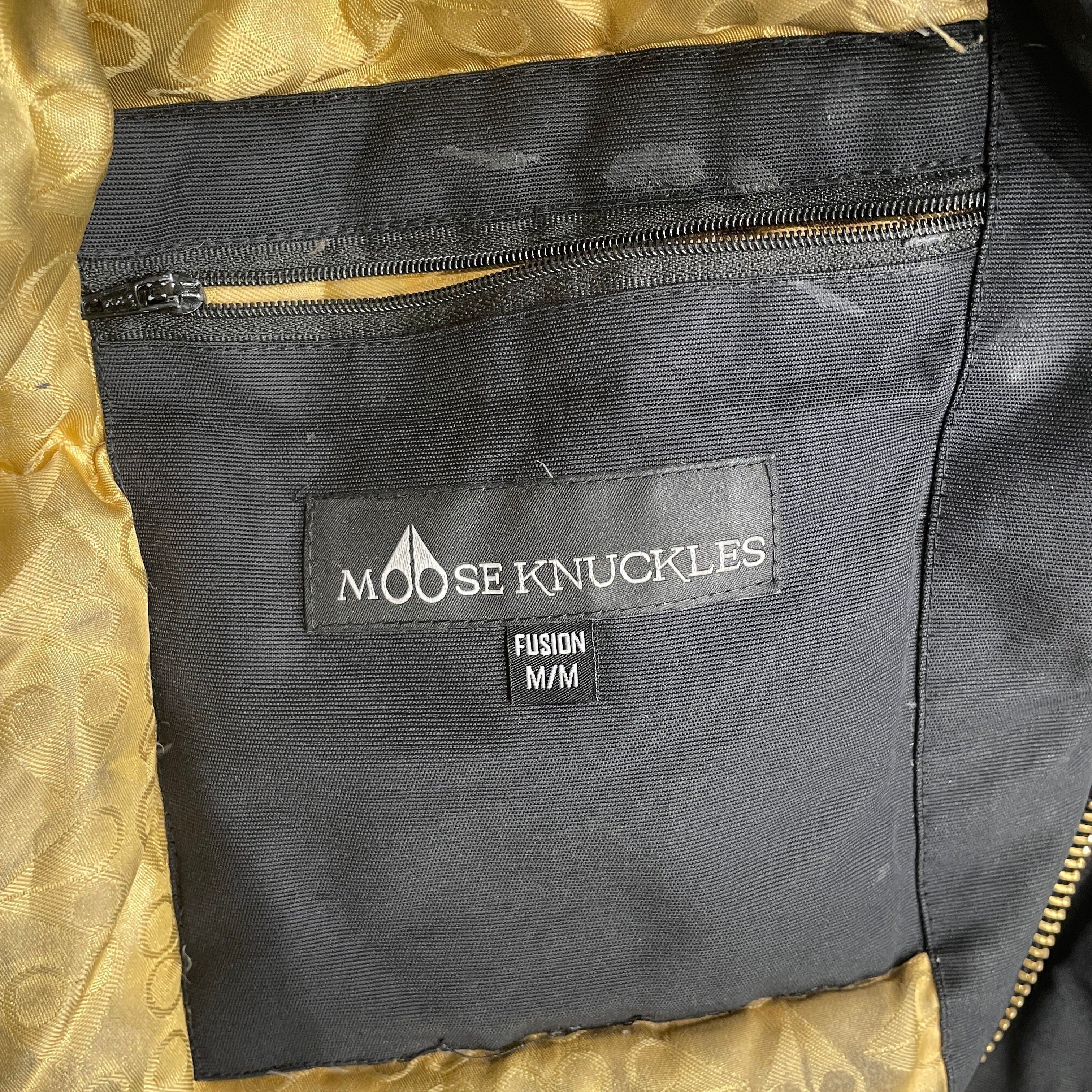 MOOSE KNUCKLES/Puffer Jkt/M/Nylon/BLK/GOLD LINED PUFFER LONG COAT view 4