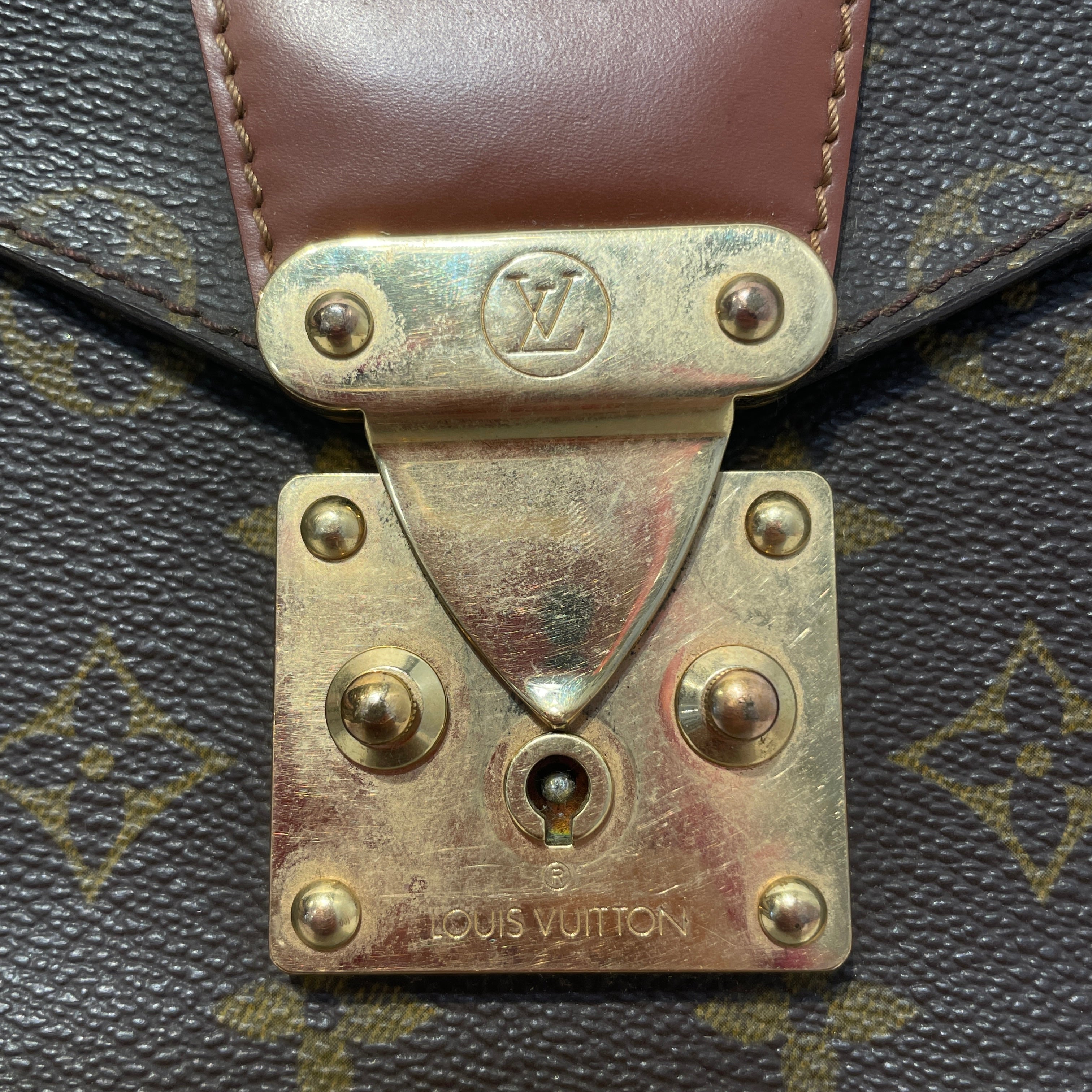 LOUIS VUITTON/Hand Bag/Monogram/Leather/BRW/Monogram Monceau 28 Bag view 6