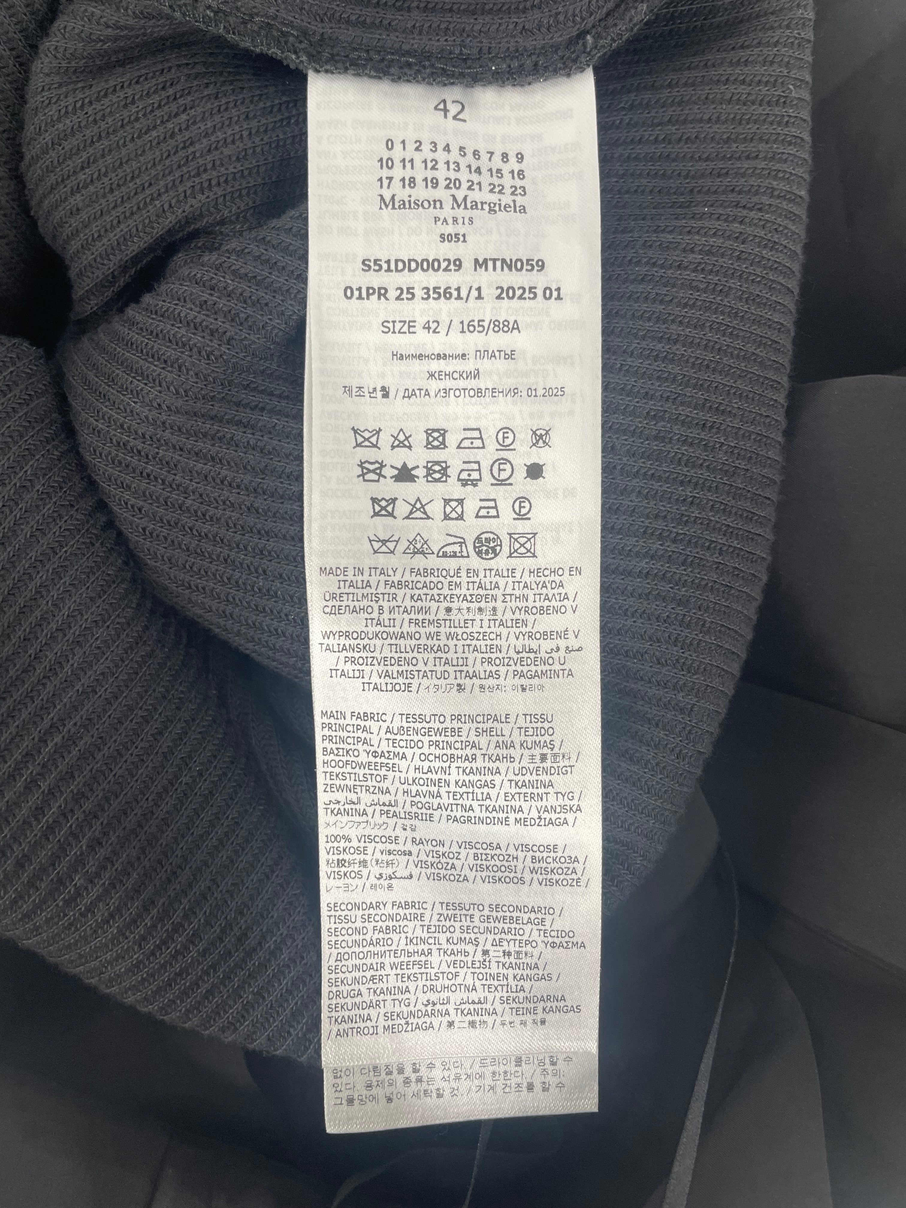 Maison Margiela/SL Dress/42/BLK/ANONYMITY OF LINING DRESS view 4