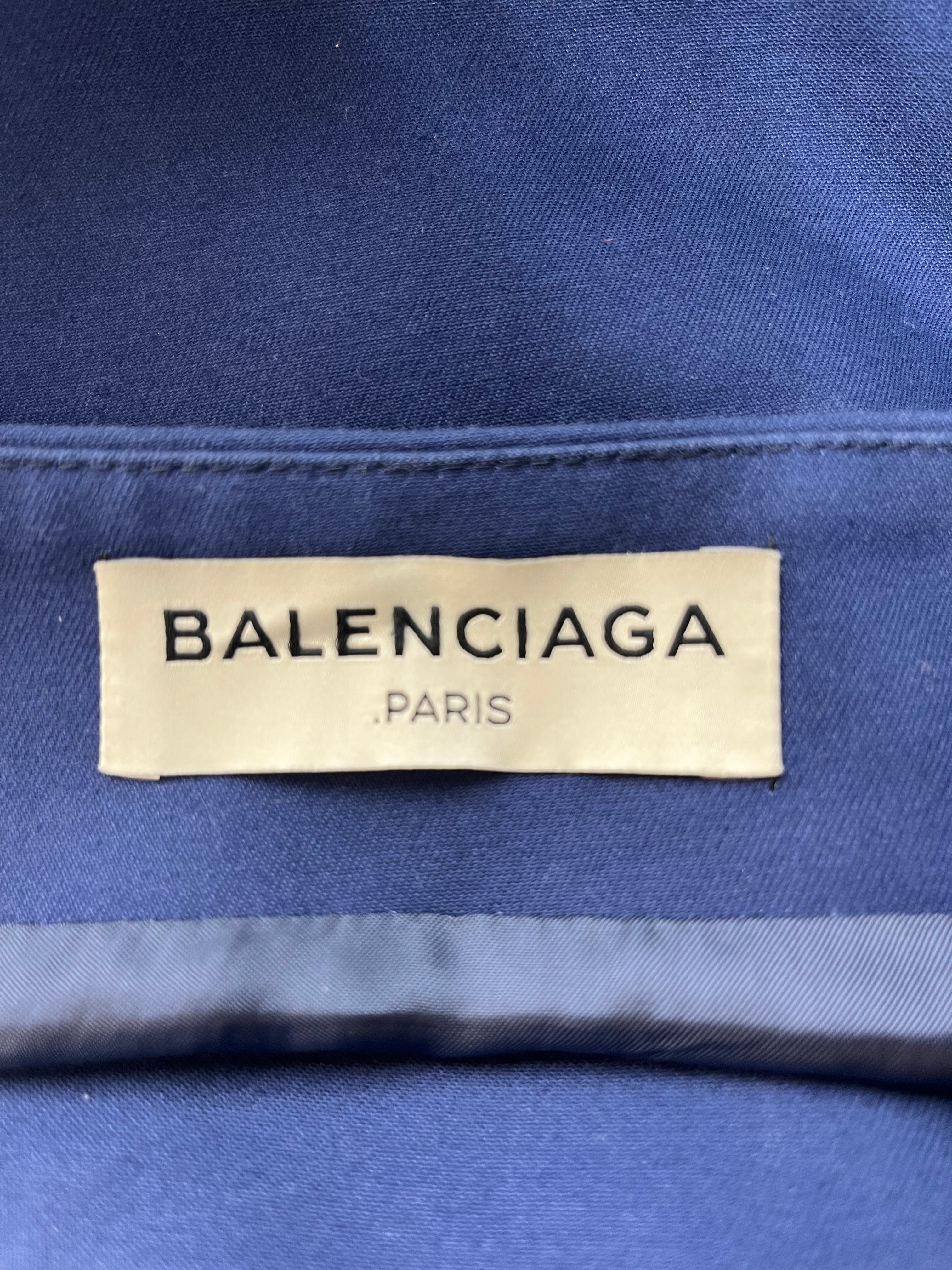 BALENCIAGA/Long Skirt/40/Cotton/BLU/ view 3