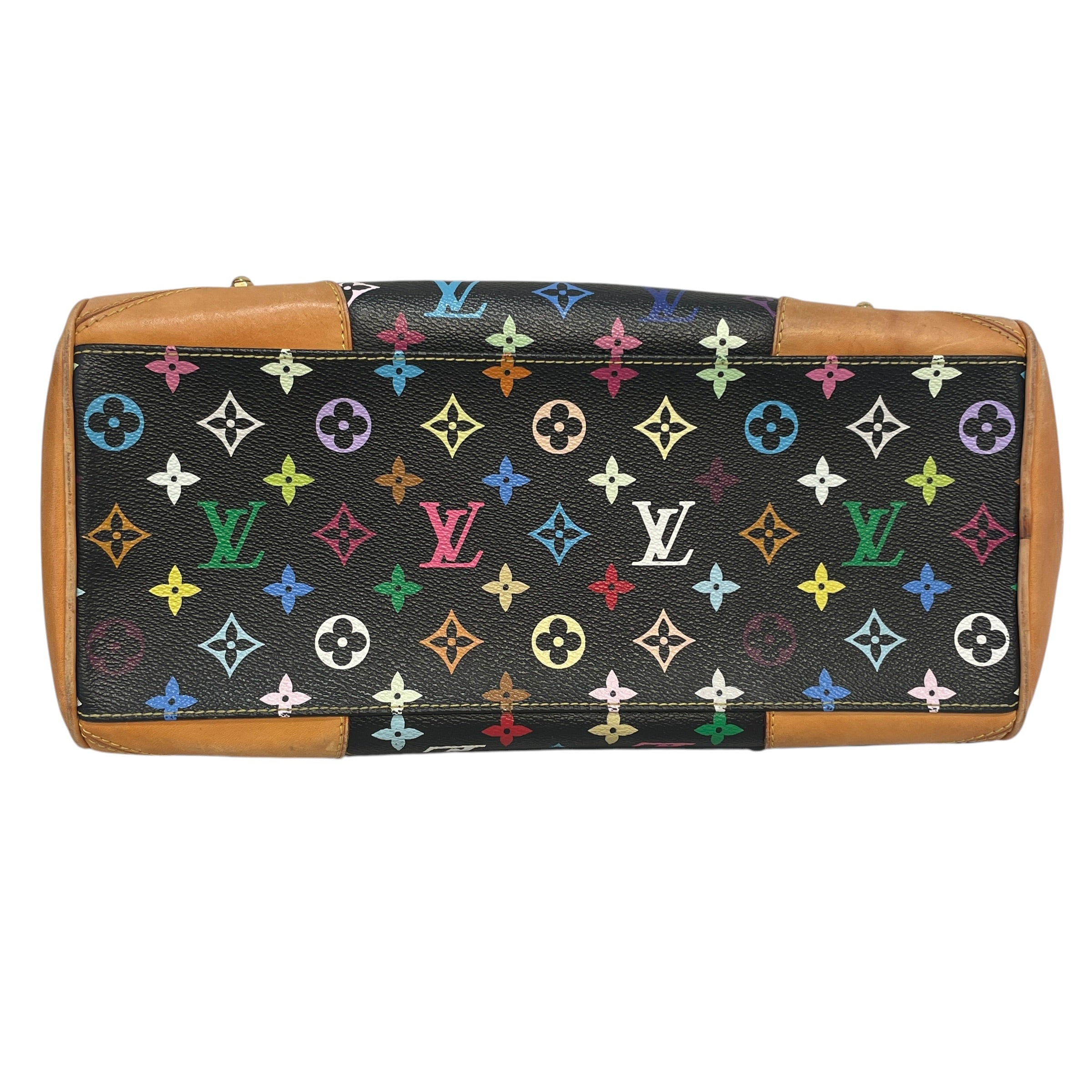 LOUIS VUITTON/Hand Bag/Monogram/Leather/BLK/Claudia Multicolor view 3