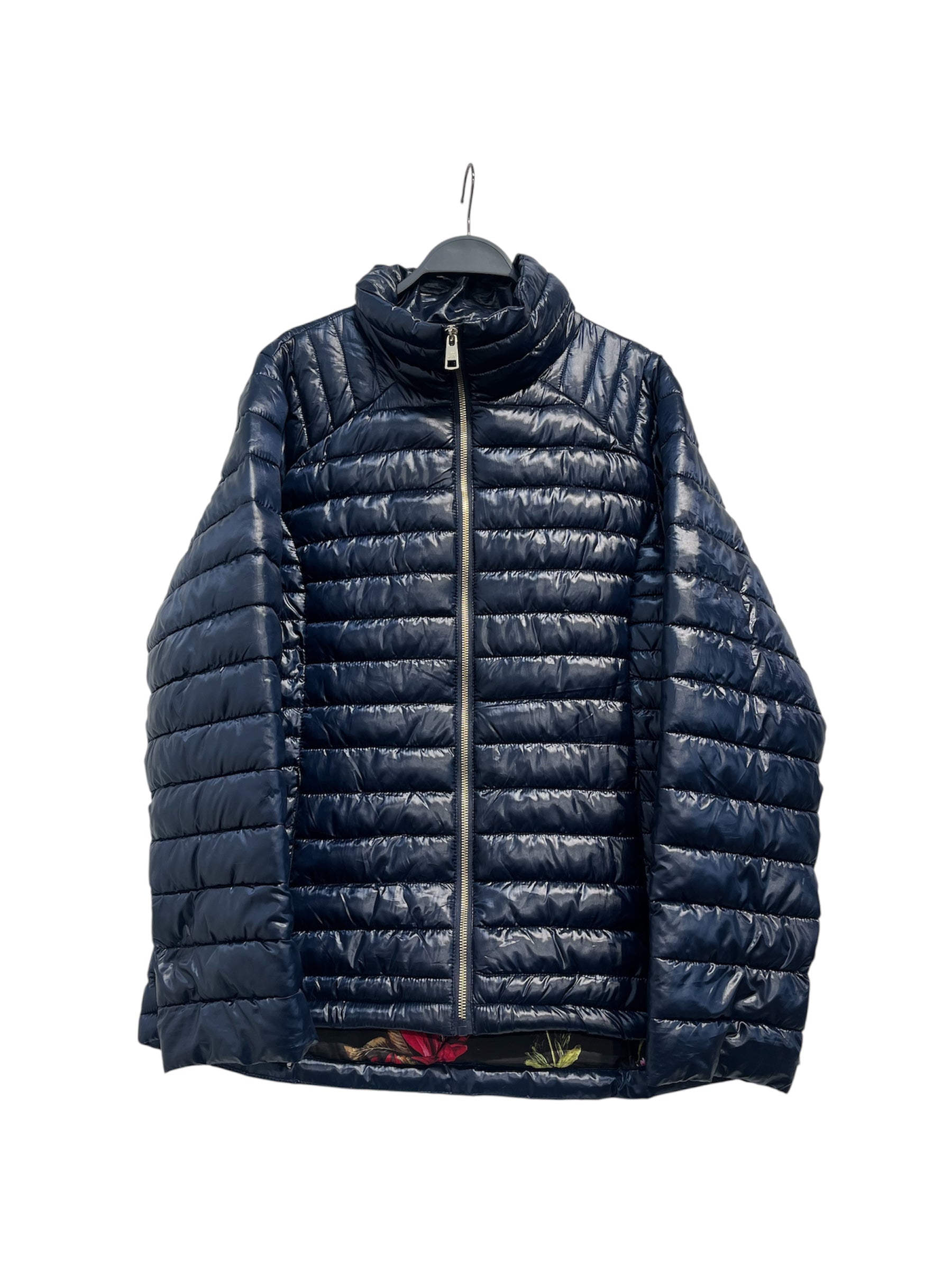 JASON WU/Puffer Jkt/M/Polyester/NVY/THINNER PUFFER FLORAL LINING view 1