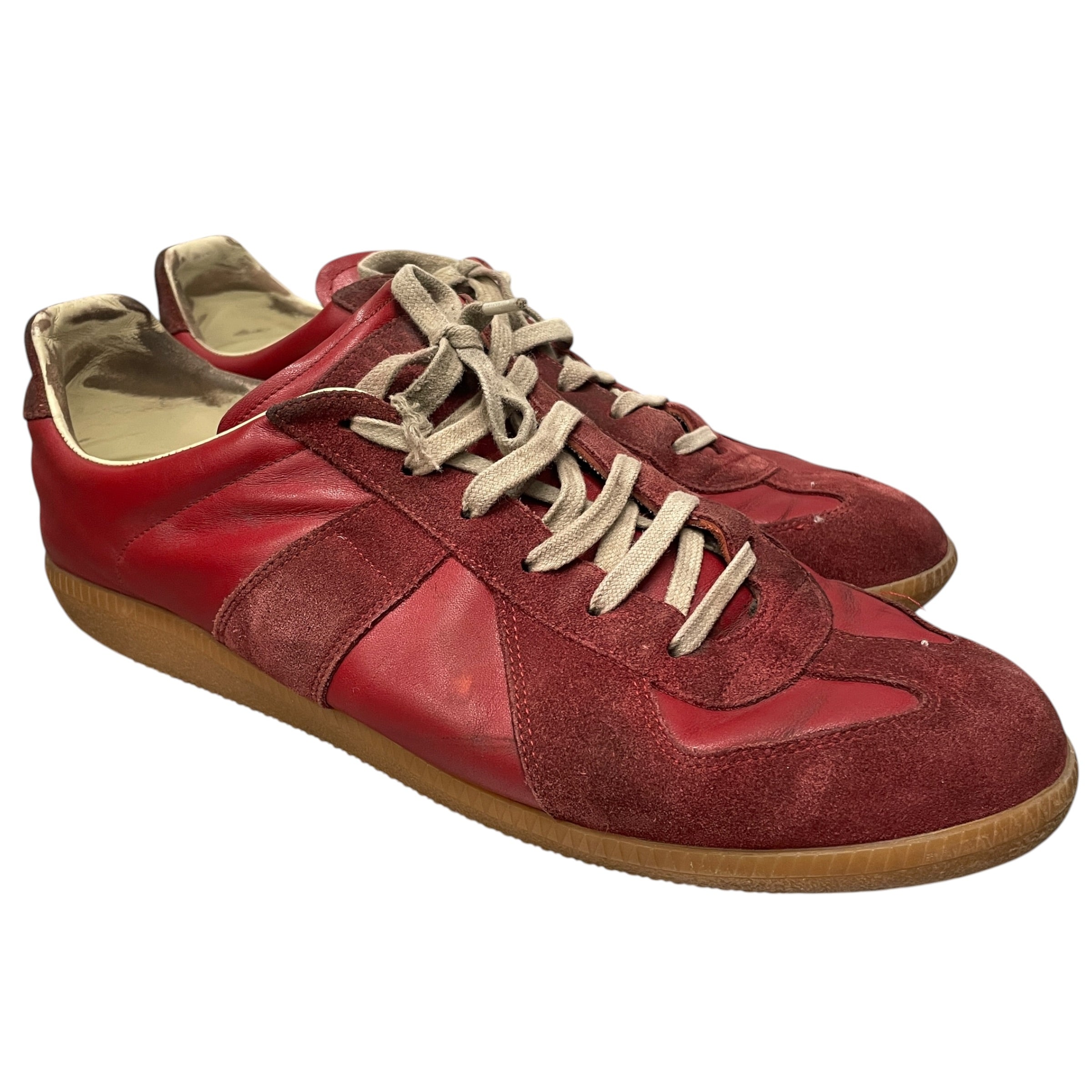 Maison Margiela/Low-Sneakers/EU 45/Suede/BRD/RED SUEDE TRIM GAT view 1
