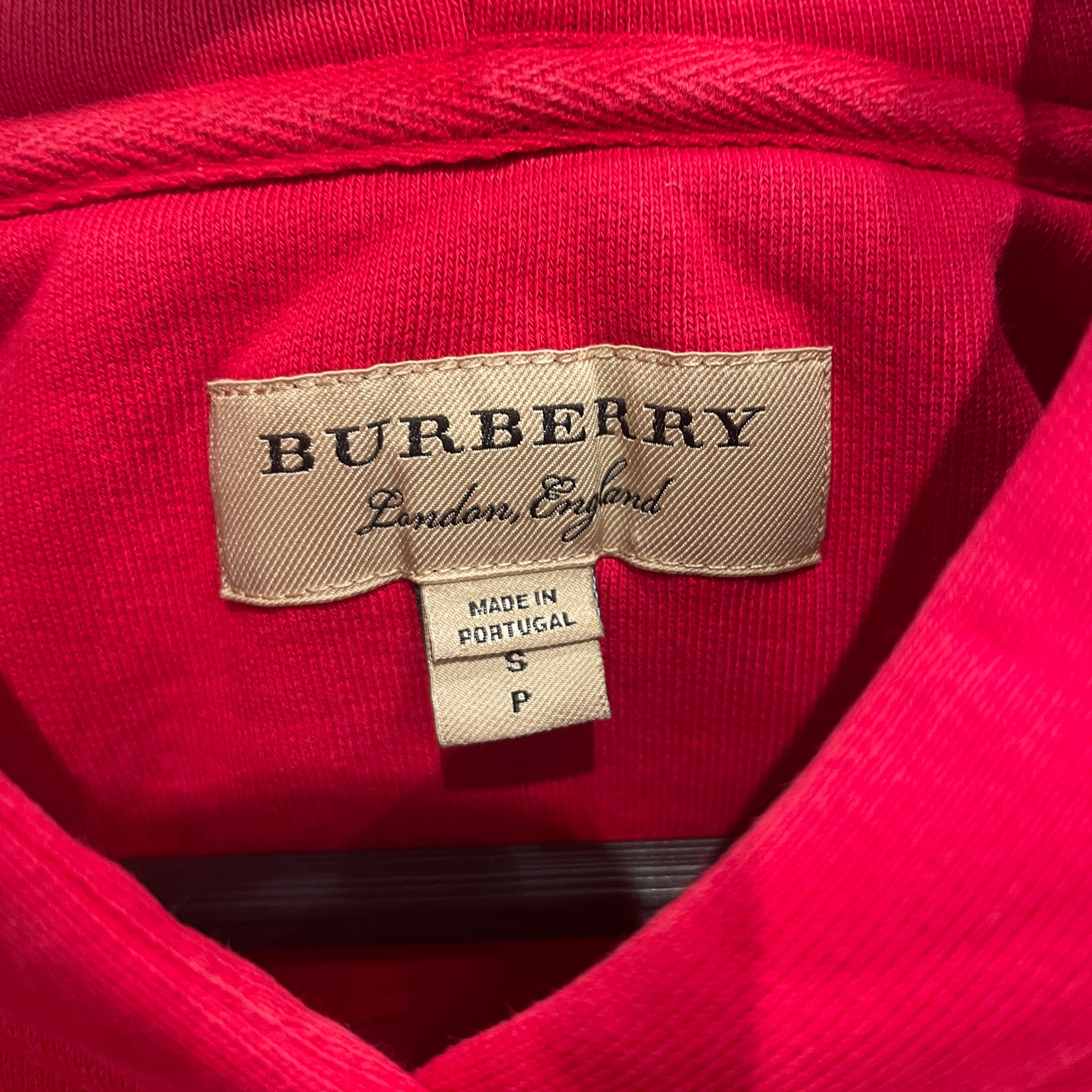 BURBERRY LONDON/Hoodie/S/Graphic/Cotton/RED/EMBRIODERED KNIGHT view 3