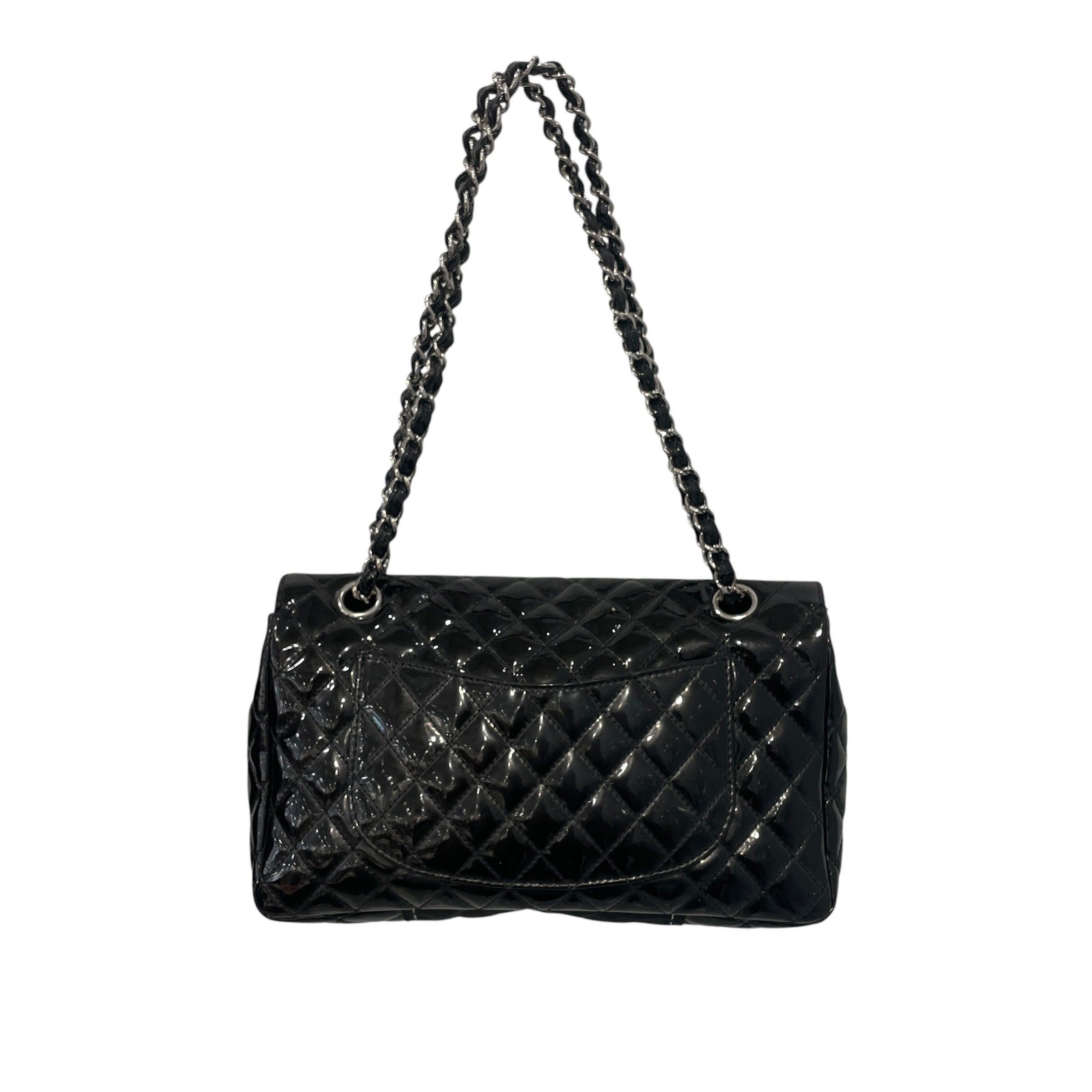CHANEL/Bag/BLK/2007 PATENT LEATHER FLAP view 2