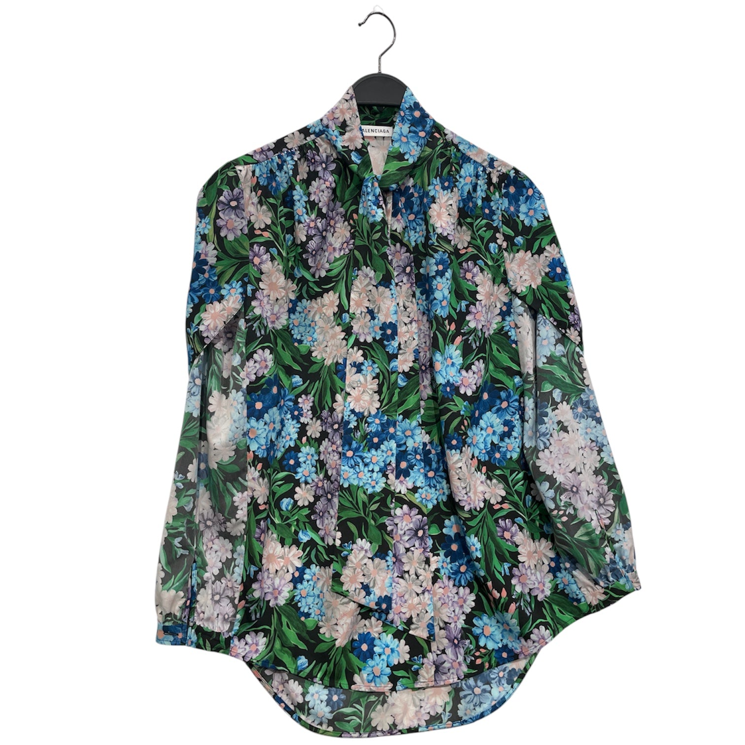 BALENCIAGA/SL Blouse/36/Floral Pattern/Polyester/MLT/TIE COLLAR BLOUSE view 1