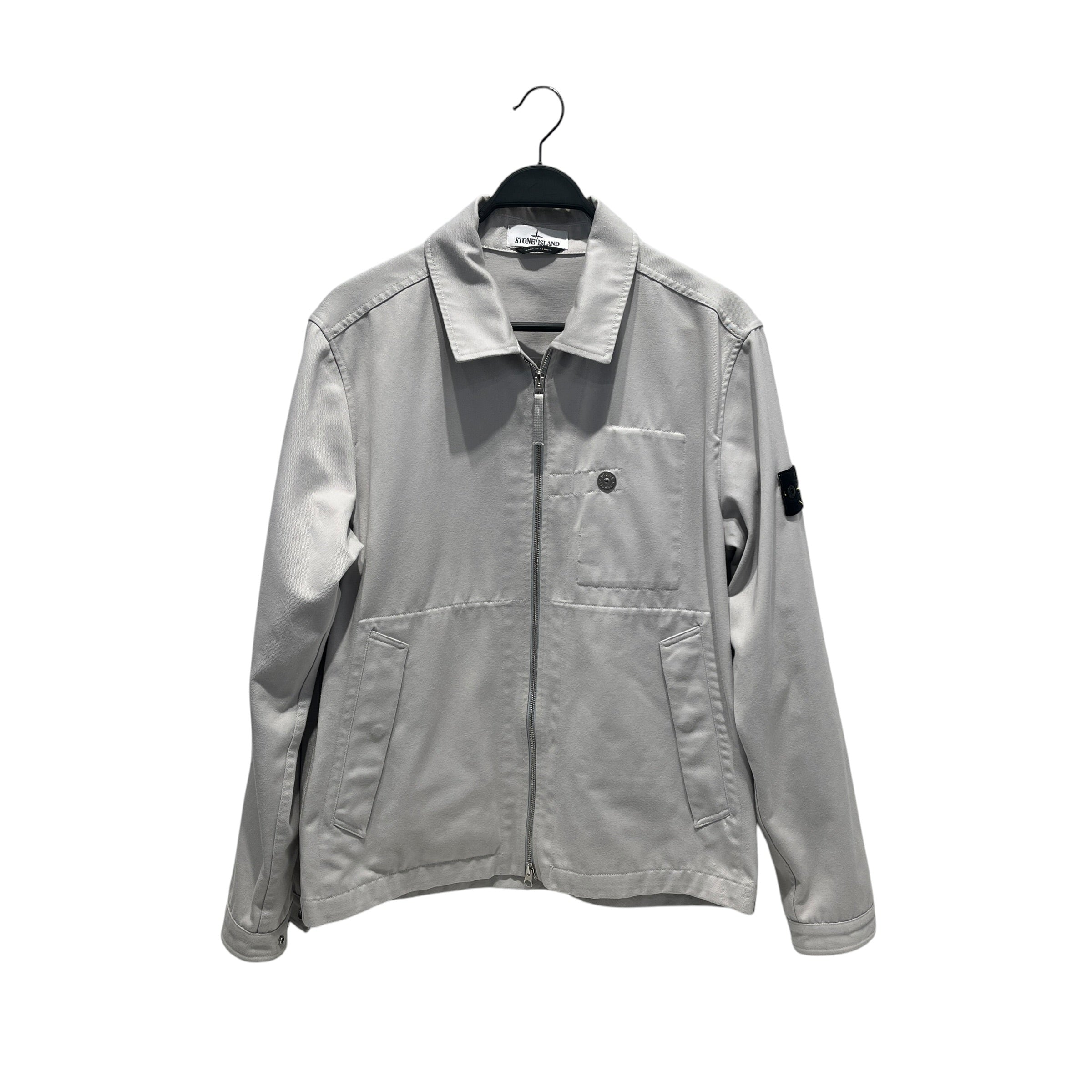 STONE ISLAND/Jacket/L/Cotton/BEG/R-GABARDINE OVERSHIRT DOVE GRY view 1
