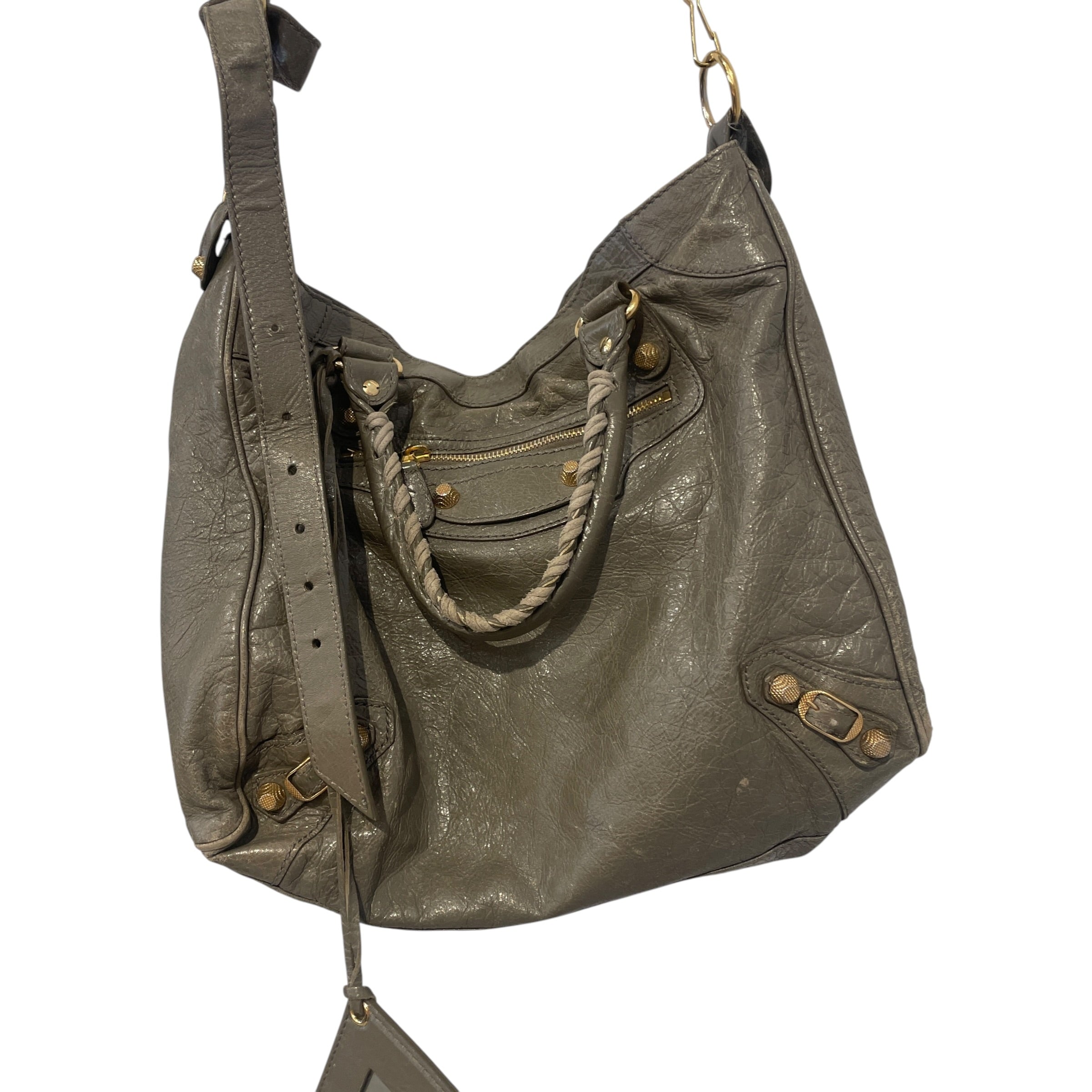 BALENCIAGA/Cross Body Bag/Leather/GRY/VELO view 3