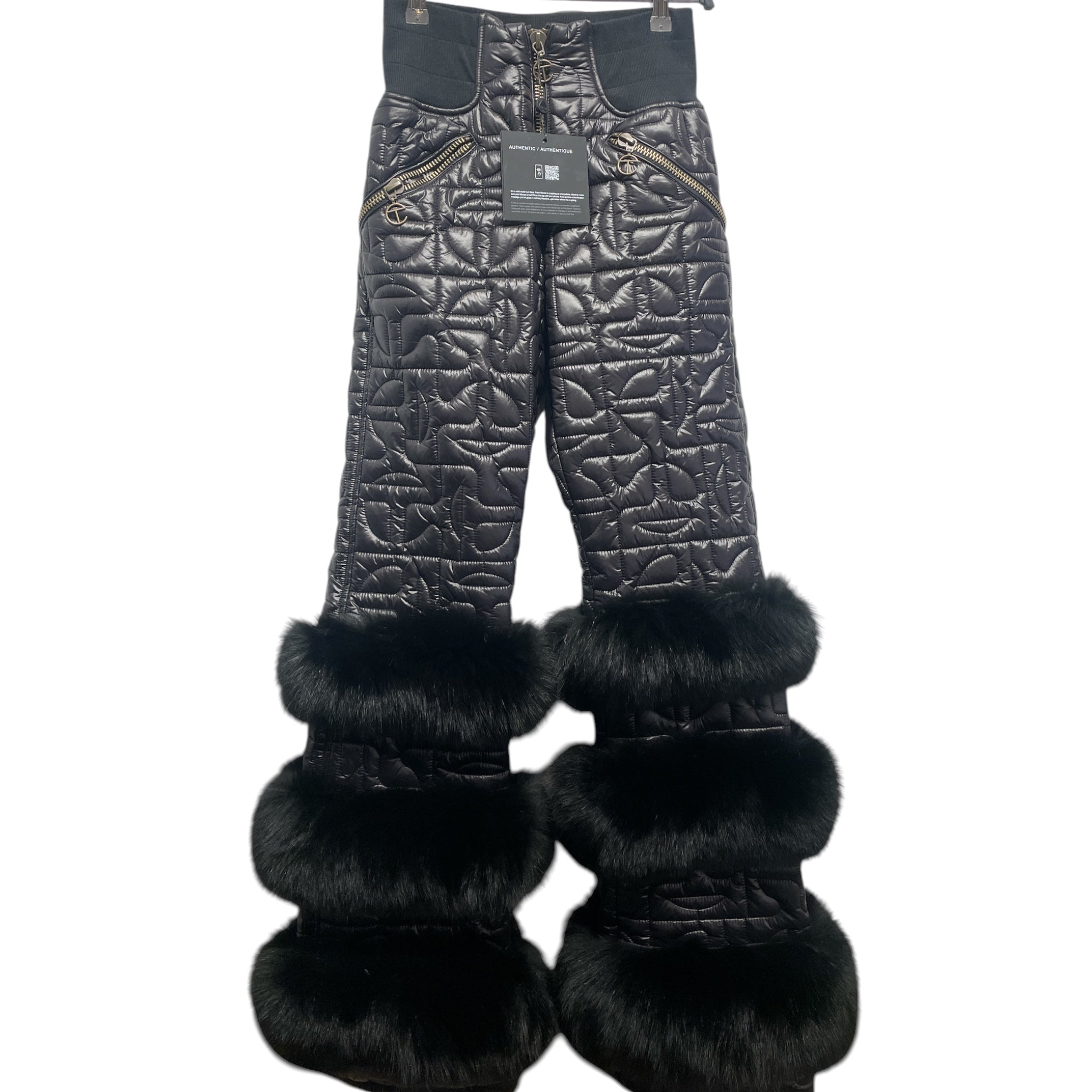 MOOSE KNUCKLES/Telfar/Bottoms/S/Nylon/BLK/fur/quilted brand logo view 1