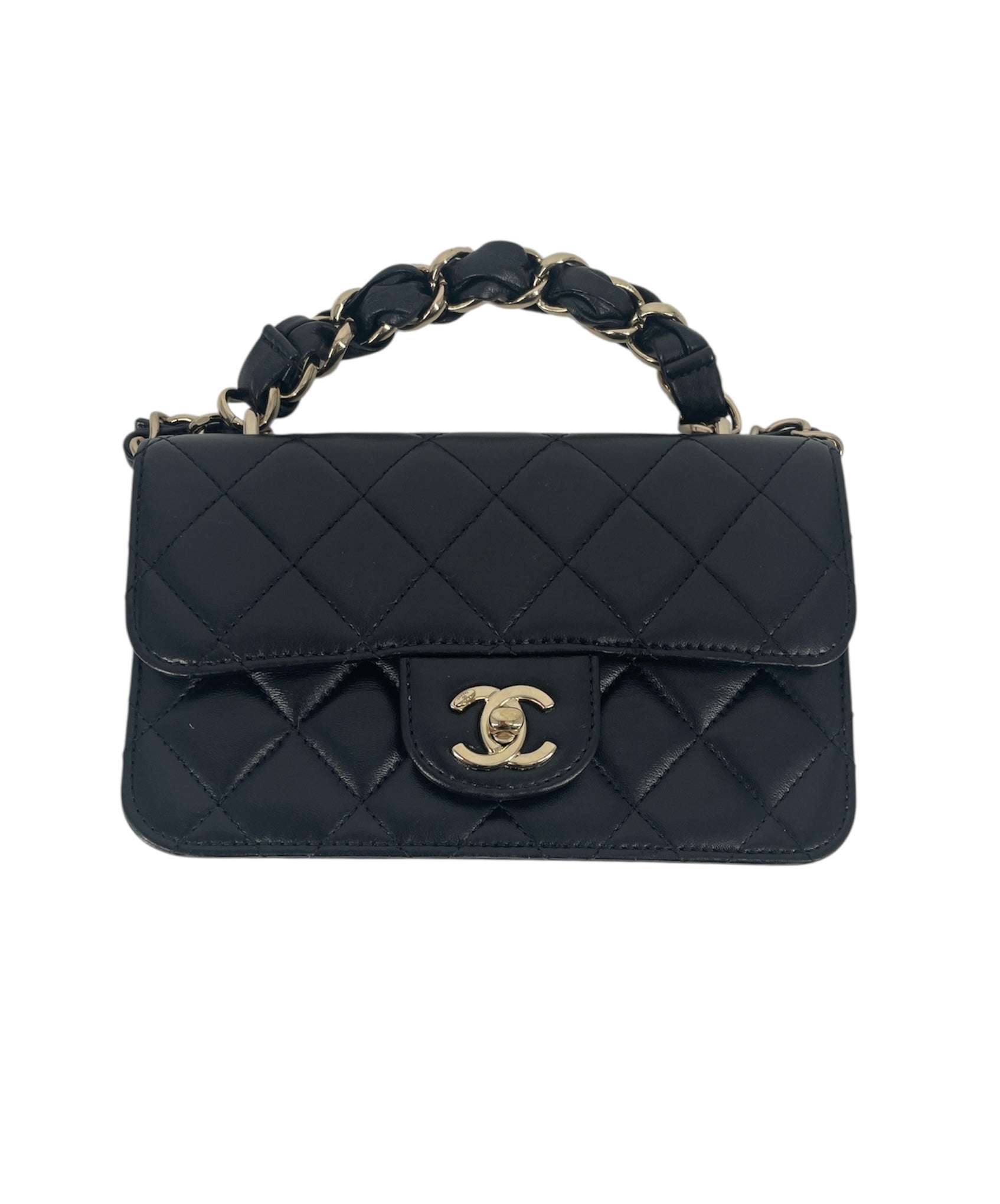 CHANEL/Cross Body Bag/Leather/BLK/C909TPJH view 1