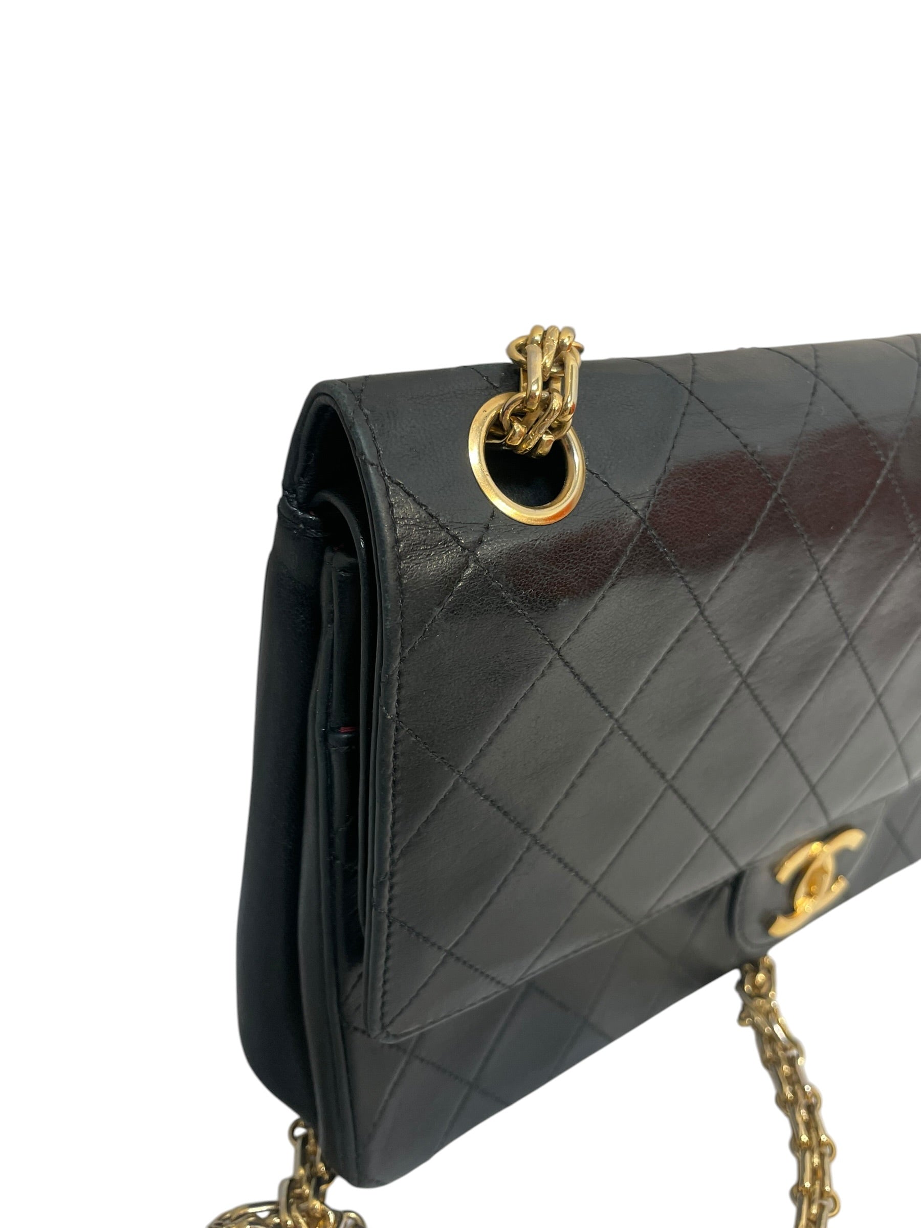 CHANEL/Bag/Lambskin/BLK/double flap medium classic view 7