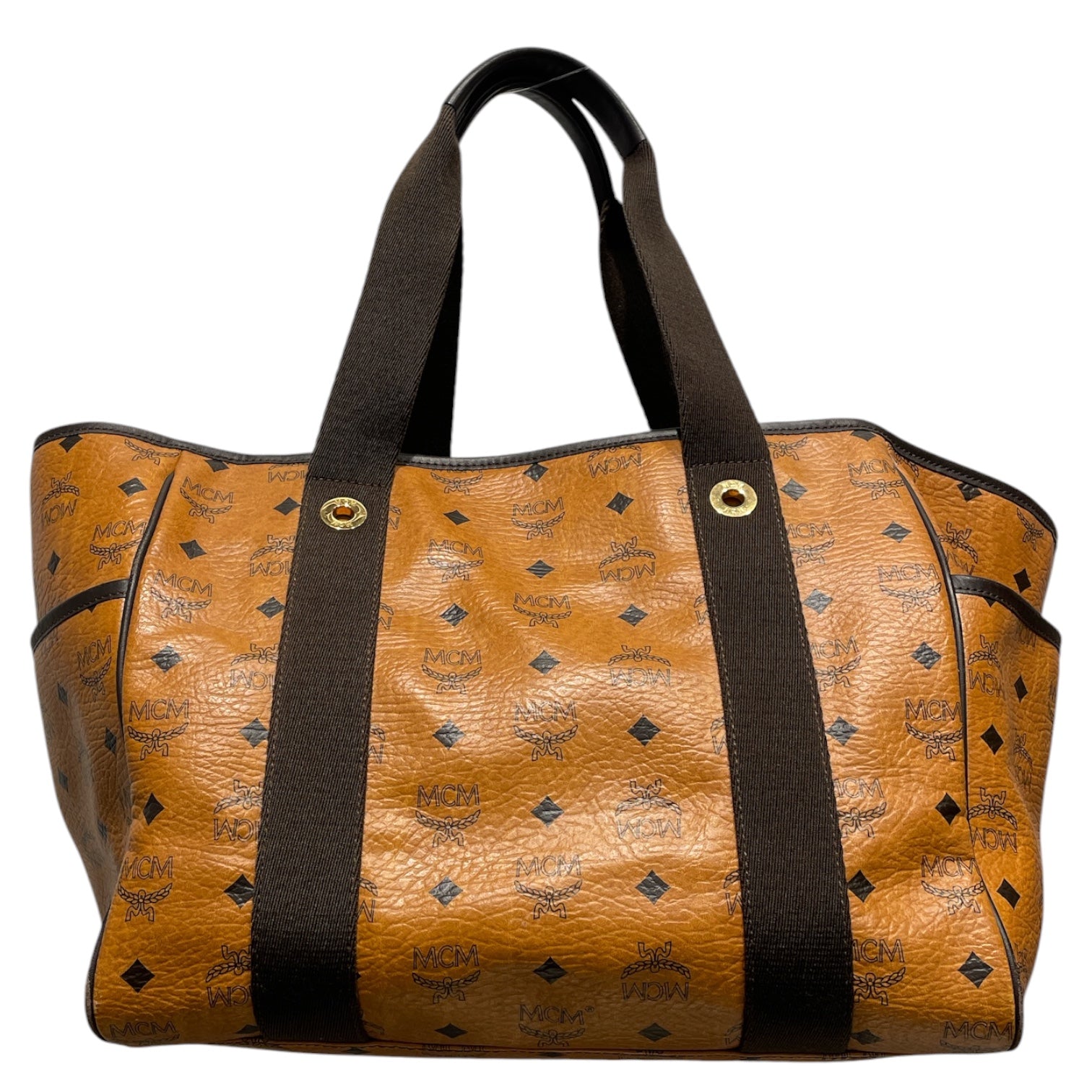 MCM/Tote Bag/Monogram/Leather/CML/TOTE BROWN CANVAS STRAP view 2