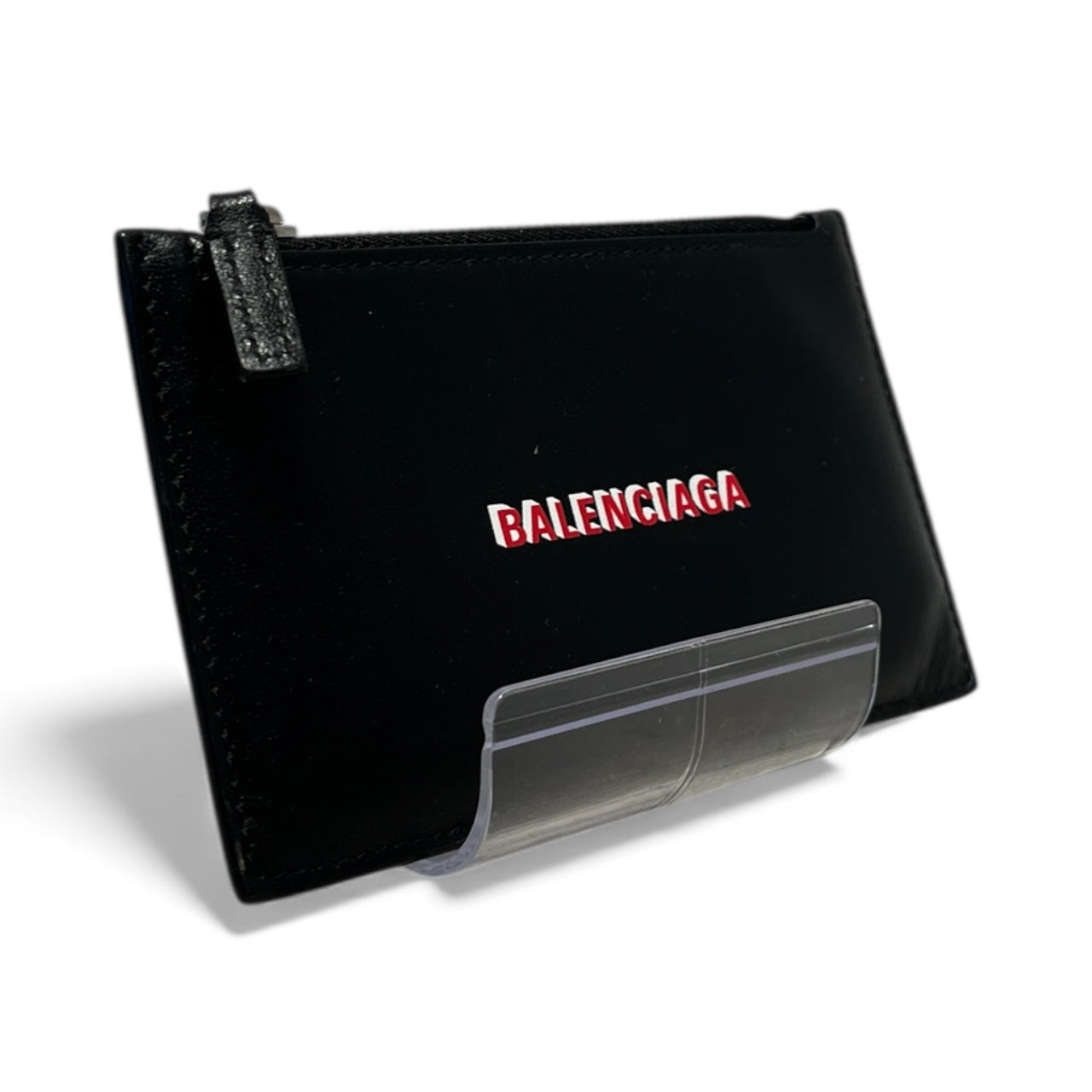 BALENCIAGA/Coin Wallet/Leather/BLK/RED/WHT LOGO COIN/CARD CASE view 2