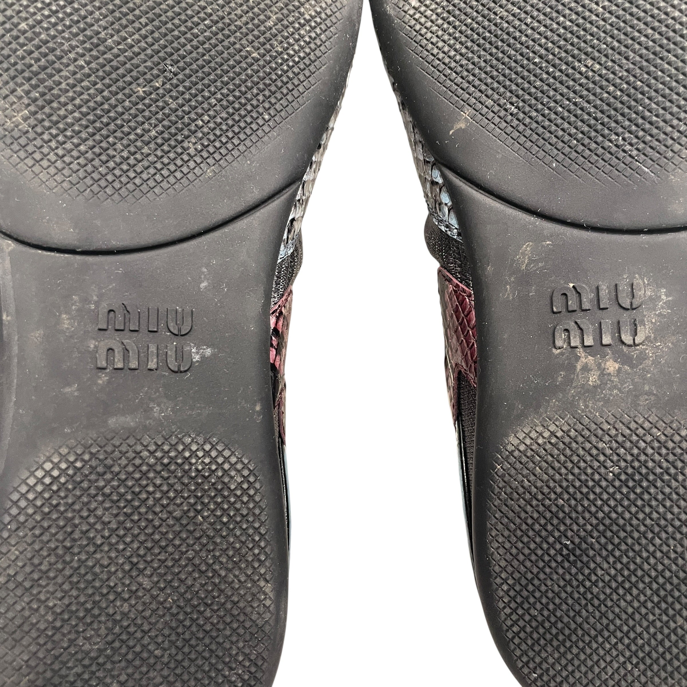 MIU MIU/Low-Sneakers/EU 40/Animal Pattern/Polyester/MLT/PRPL/BLU PYTHON ACCENTS view 6
