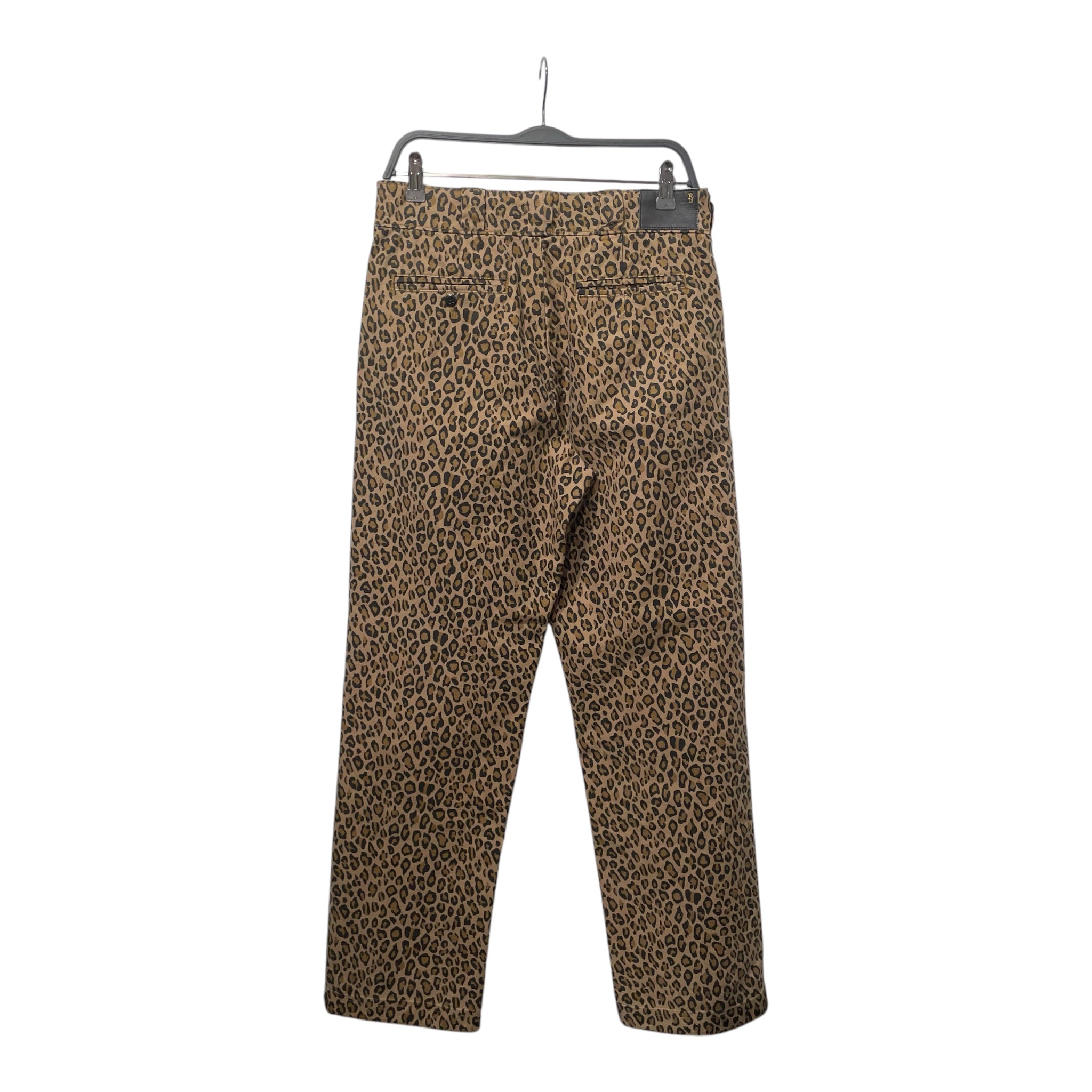 R13/Straight Pants/28/Animal Pattern/Cotton/BRW/r13 jane straight leg/ leopard view 2