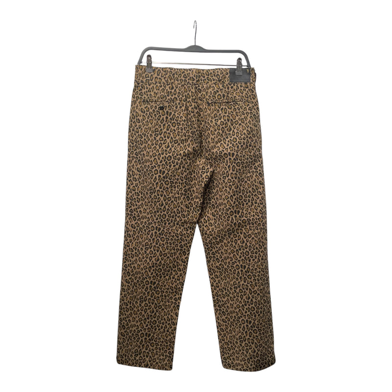 R13/Straight Pants/28/Animal Pattern/Cotton/BRW/r13 jane straight leg/ leopard