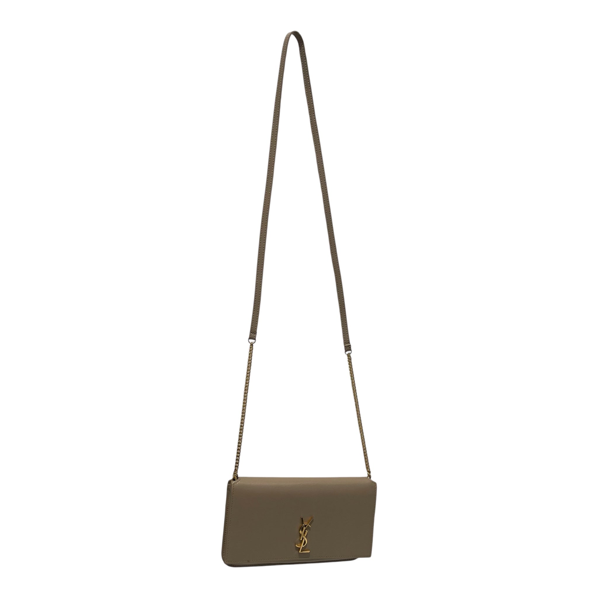 SAINT LAURENT/Bag/Leather/BEG/Kate clutch view 1