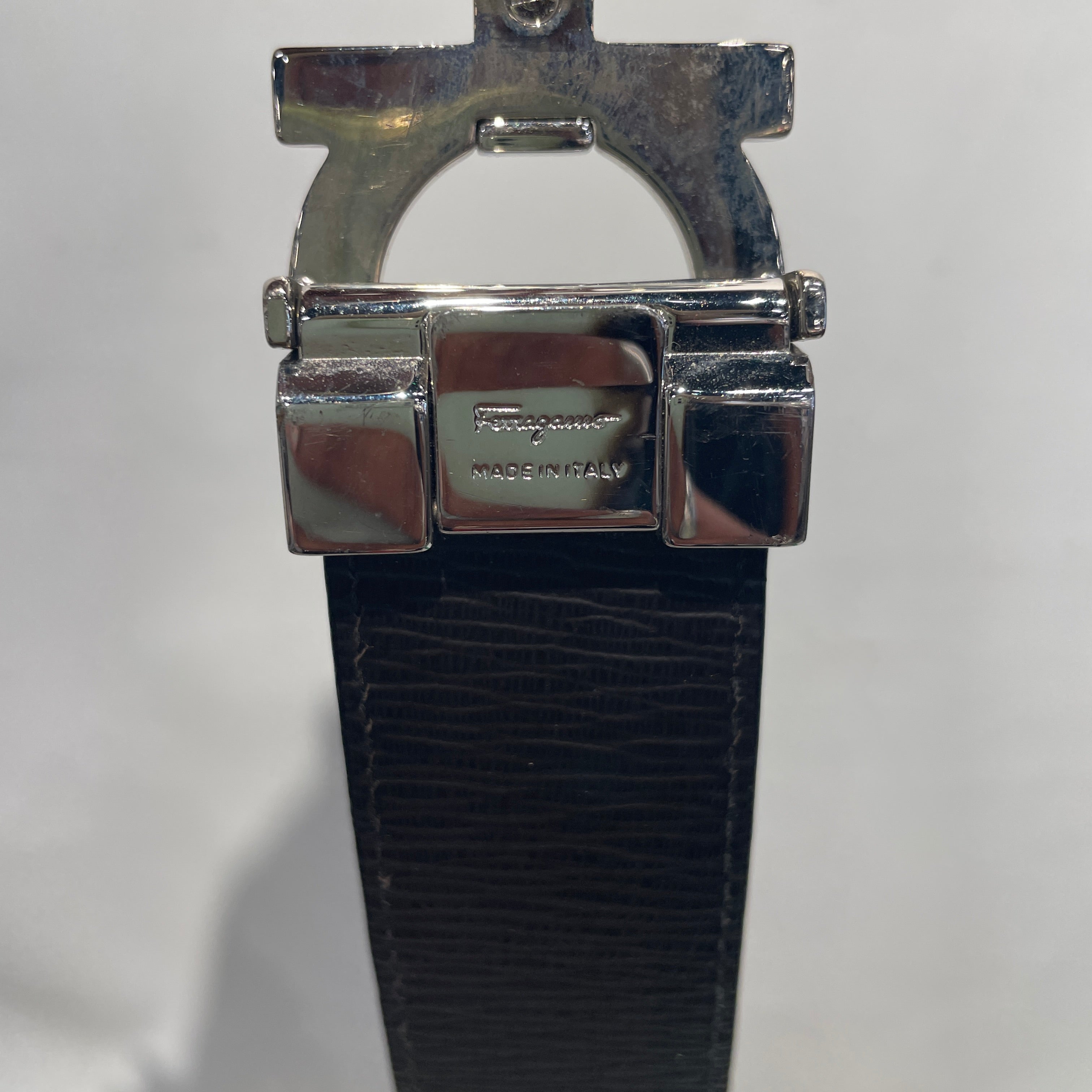 Salvatore Ferragamo/Belt/Leather/BLK/M's/ view 3