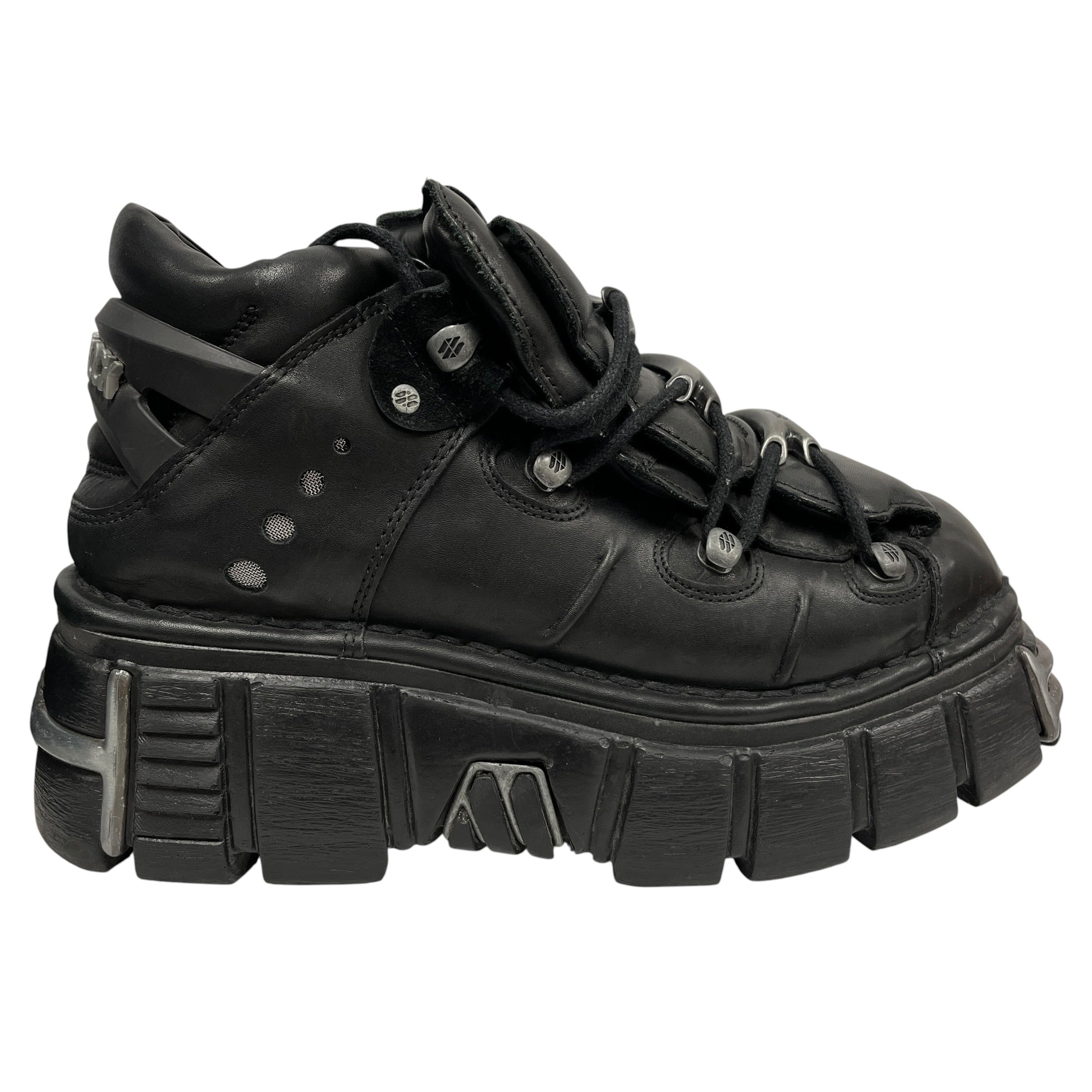 NEW ROCK/Hi-Sneakers/EU 44/Leather/BLK/106-S1 view 5