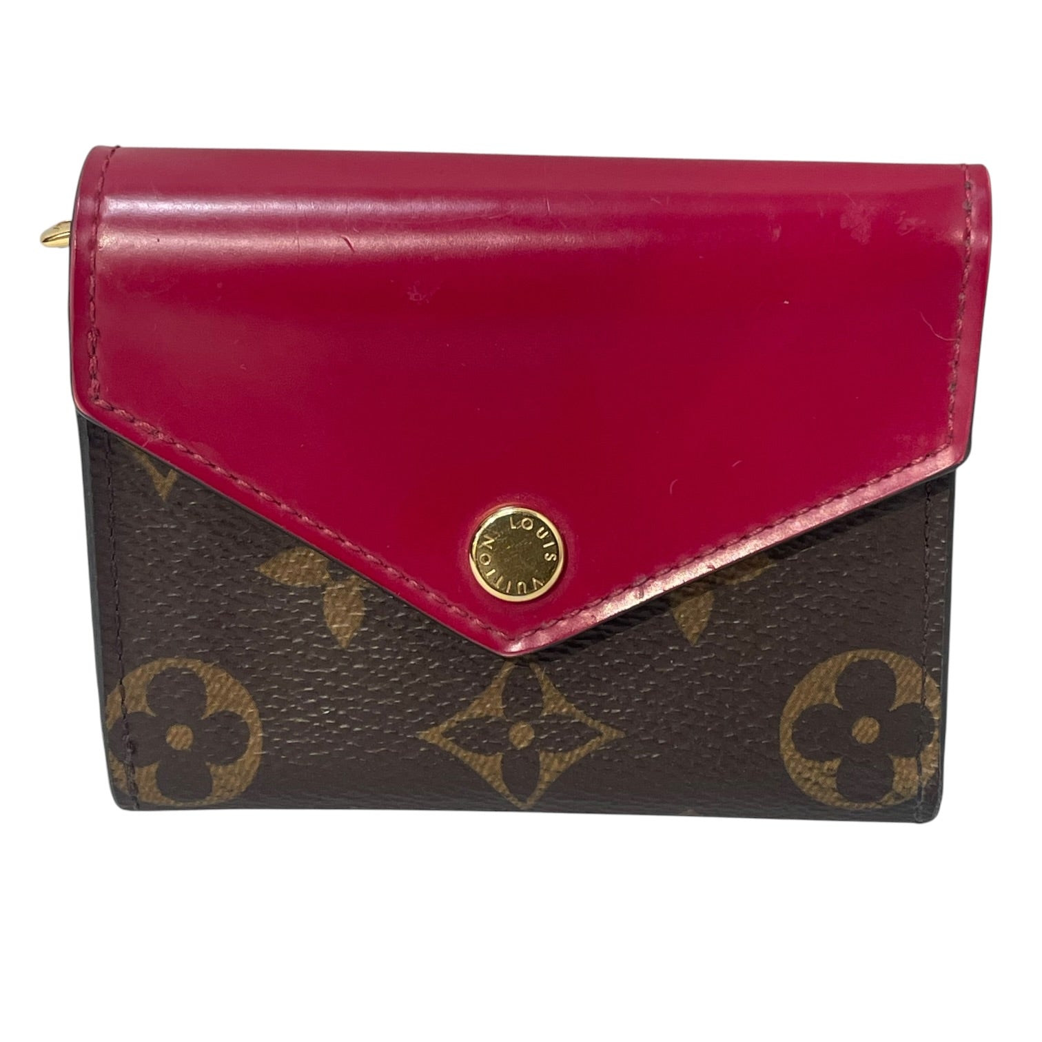 LOUIS VUITTON/Trifold Wallet/Monogram/Leather/RED/L's/Zoe Red Patent view 1