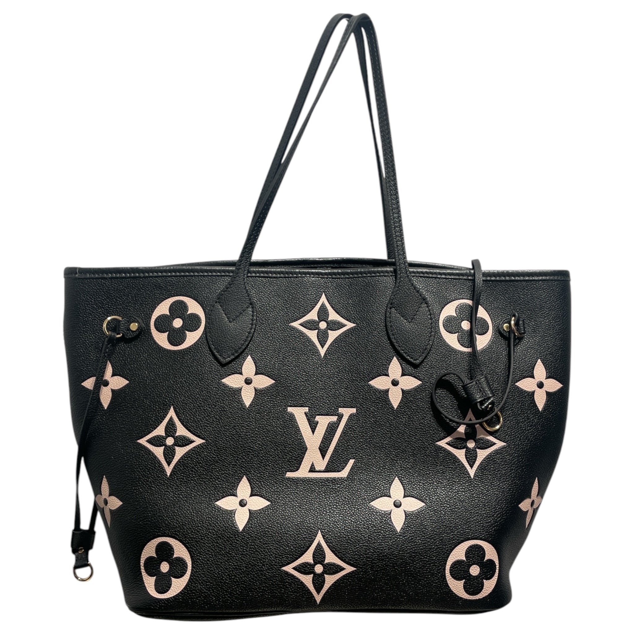 LOUIS VUITTON/Tote Bag/Monogram/Leather/BLK/Neverfull Empriente BLK/WHT view 2