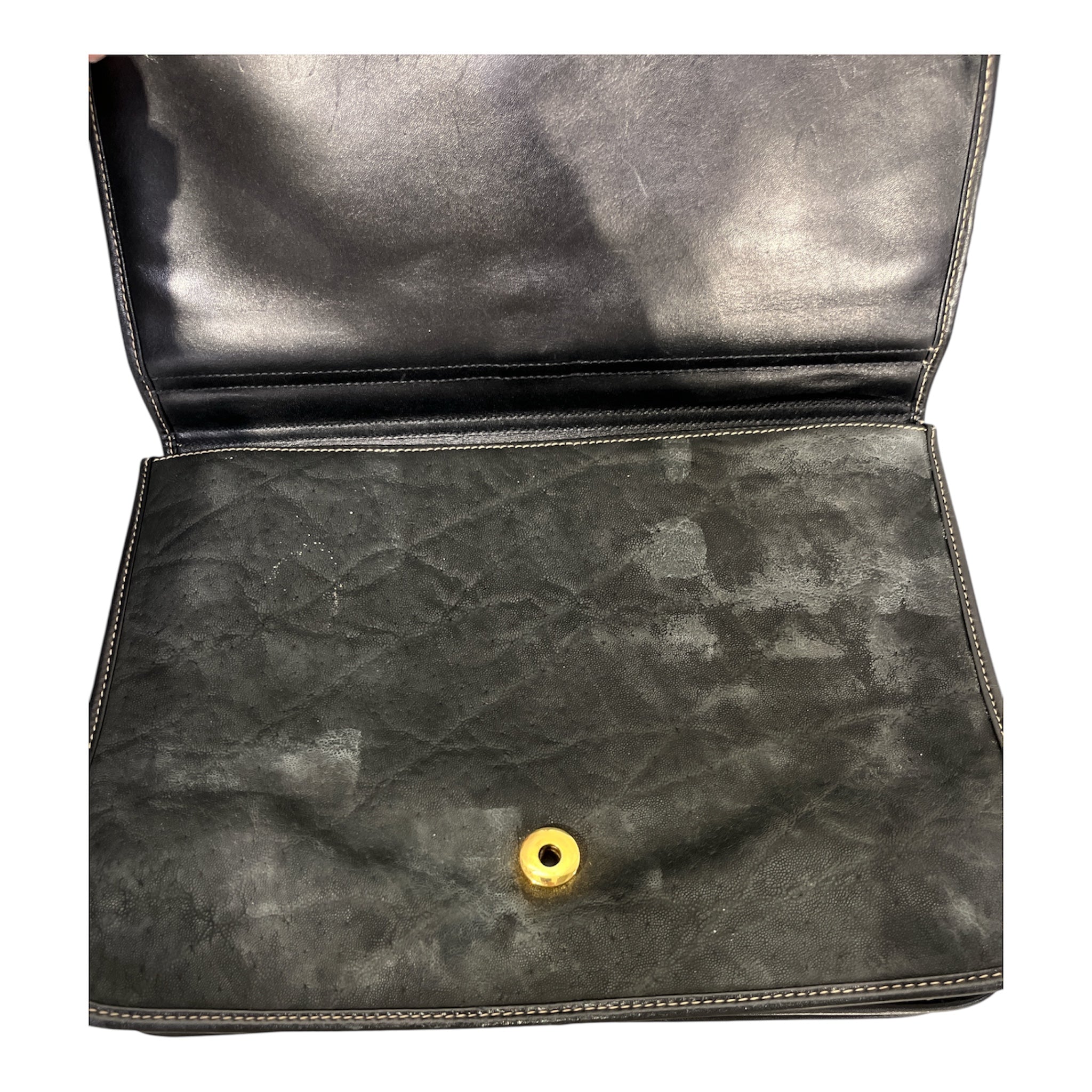 GUCCI/Cross Body Bag/Leather/BLK/BUCKLE GOLD, EXOTIC LEATHER view 6