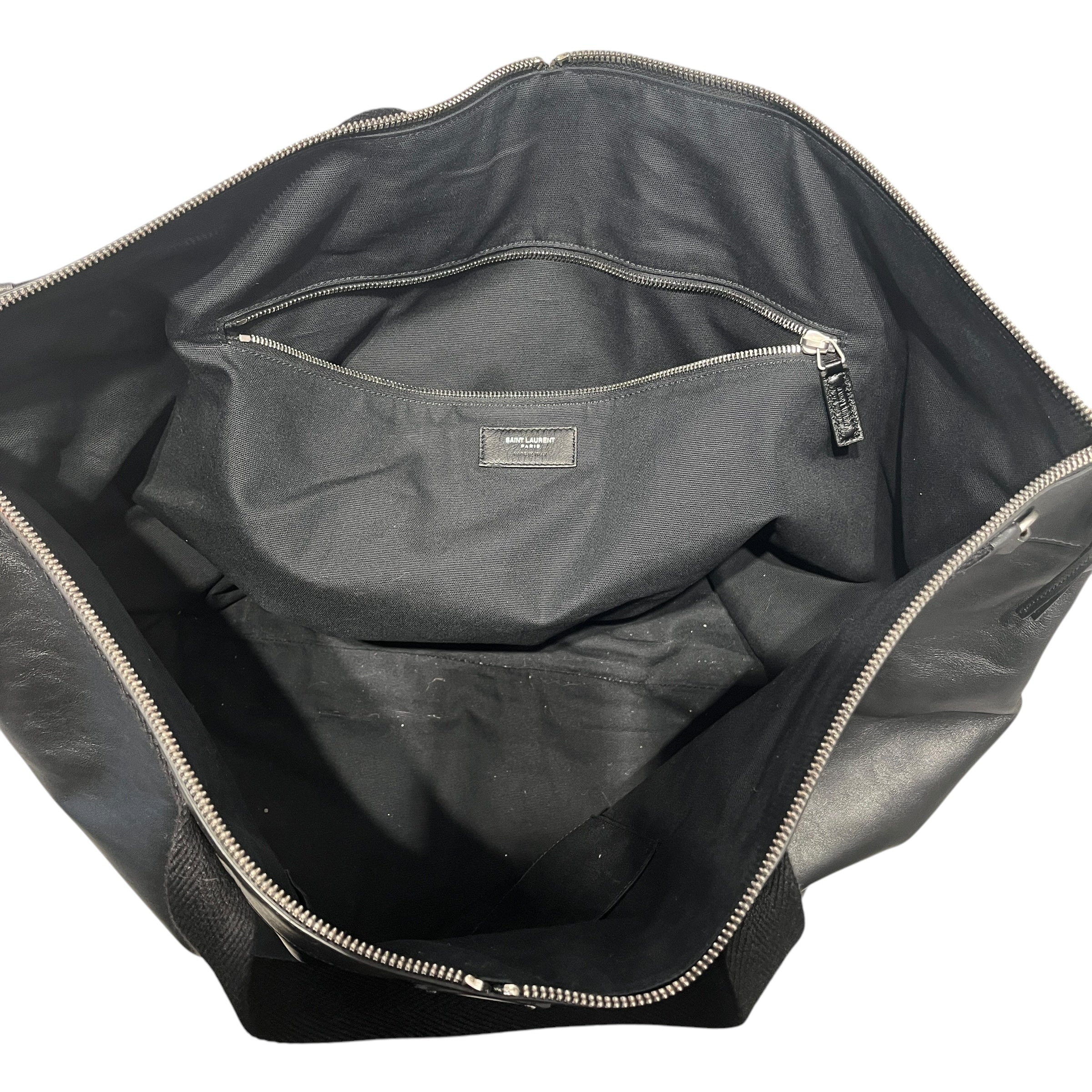 YVES SAINT LAURENT/Tote Bag/Leather/BLK/ view 4