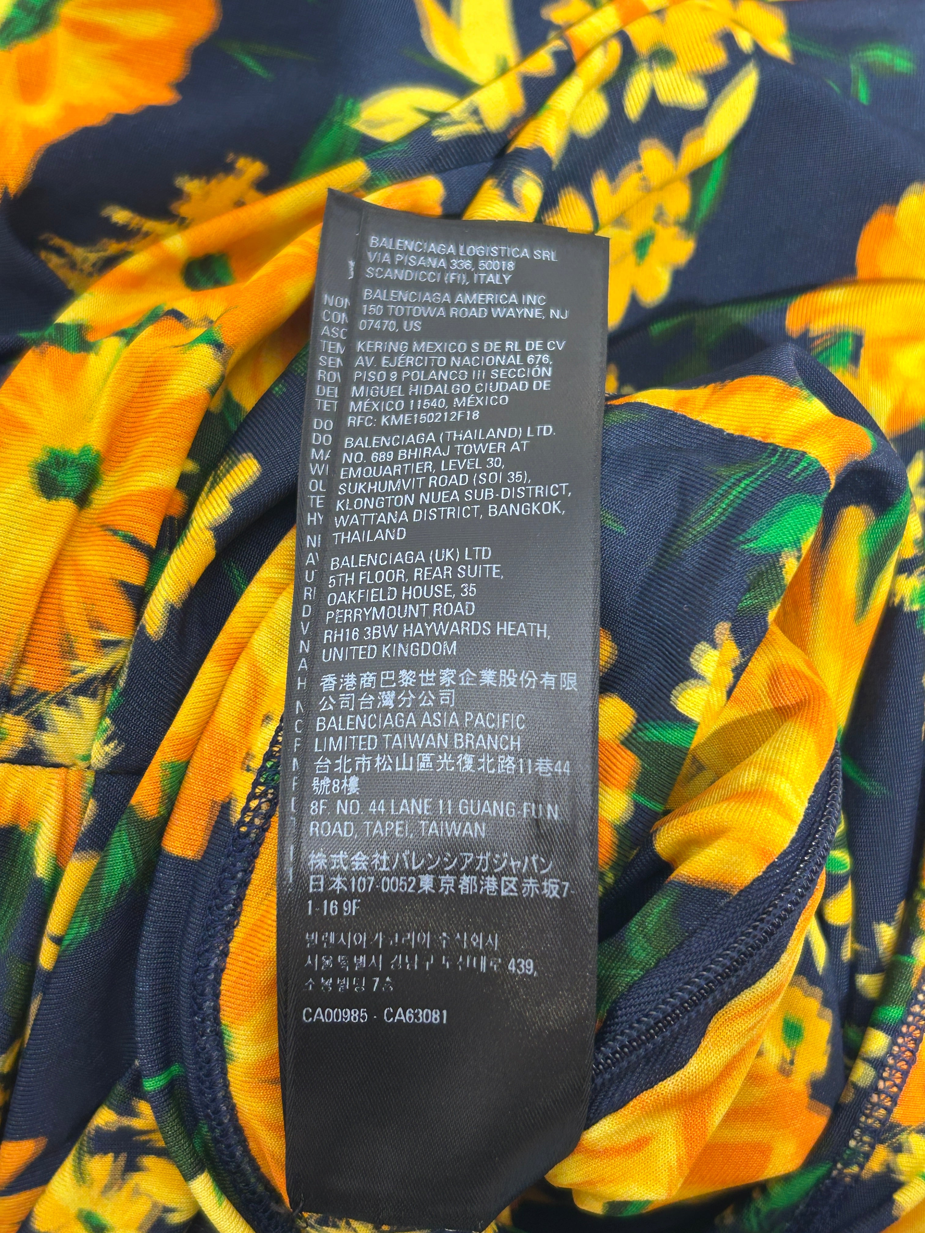 BALENCIAGA/LS Dress/36/Floral Pattern/Polyester/MLT/ view 7