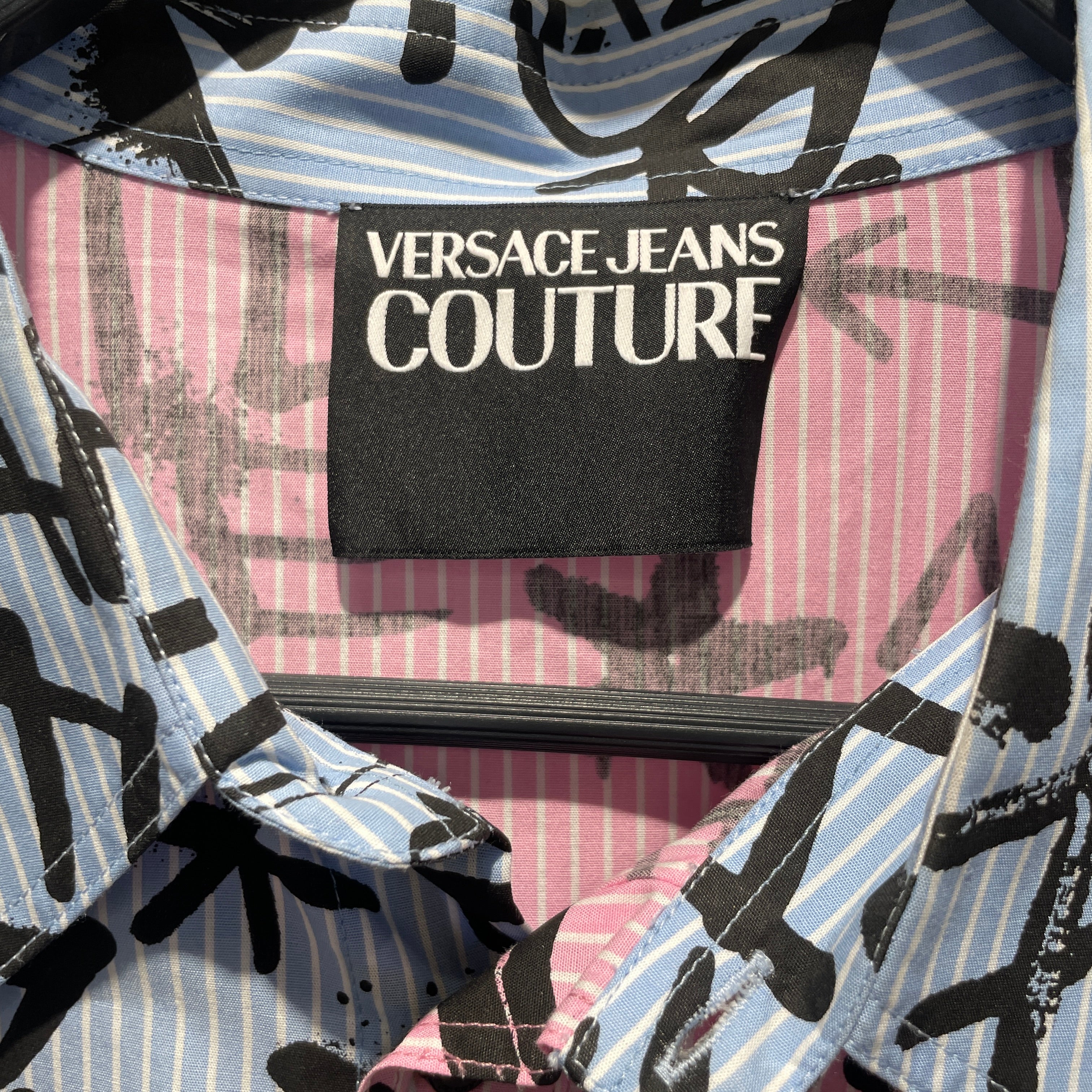 VERSACE JEANS COUTURE/SS Shirt/XL/Cotton/MLT/Stripe/ view 3