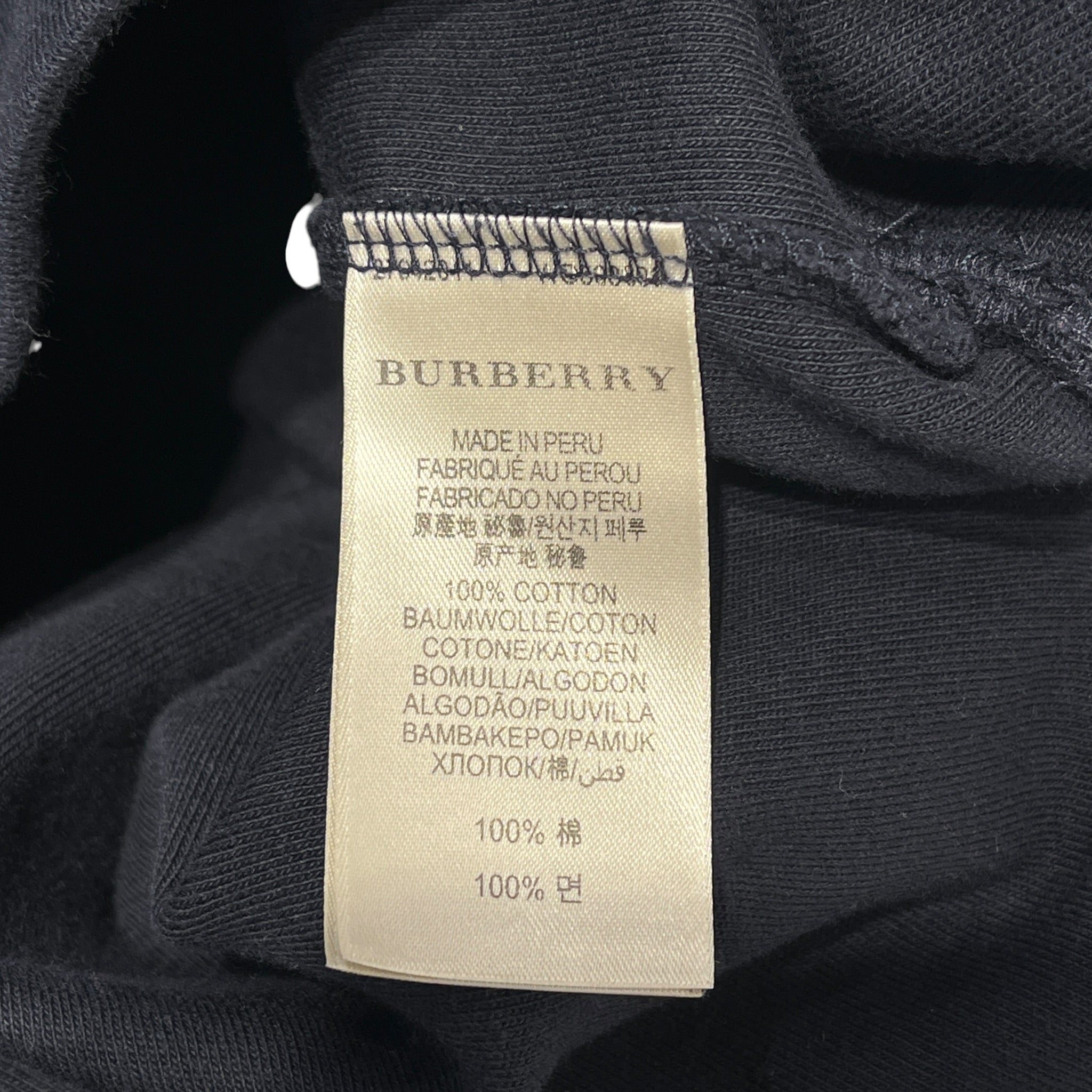 BURBERRY BRIT/Sweatshirt/L/Cotton/NVY/Pullover/quarter zip view 4