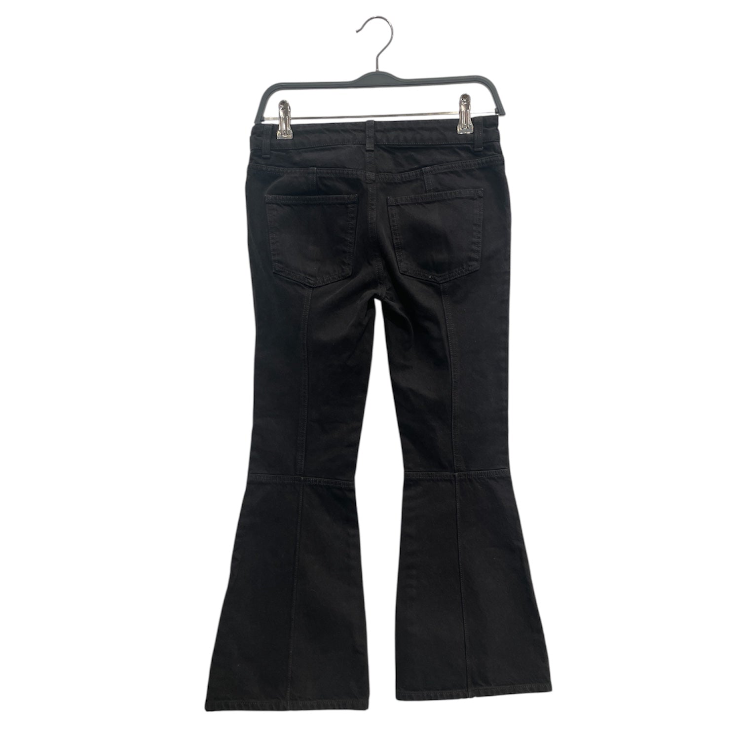 Alexander McQueen/Bootcut Pants/38/Denim/BLK/PANELED FLARE JEANS view 3