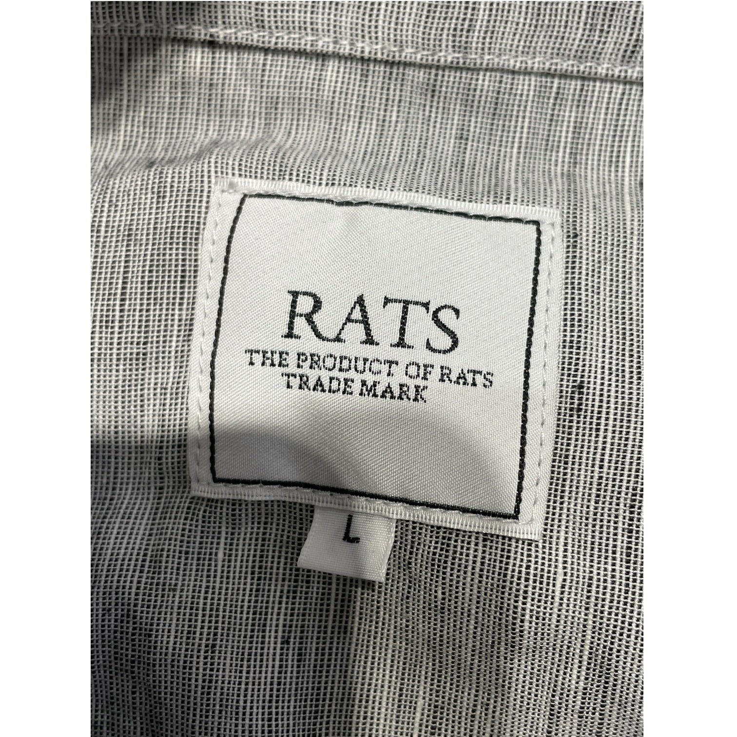 RATS/Polo Shirt/L/Cotton/GRY/Linen Button Up Grey Polo view 3