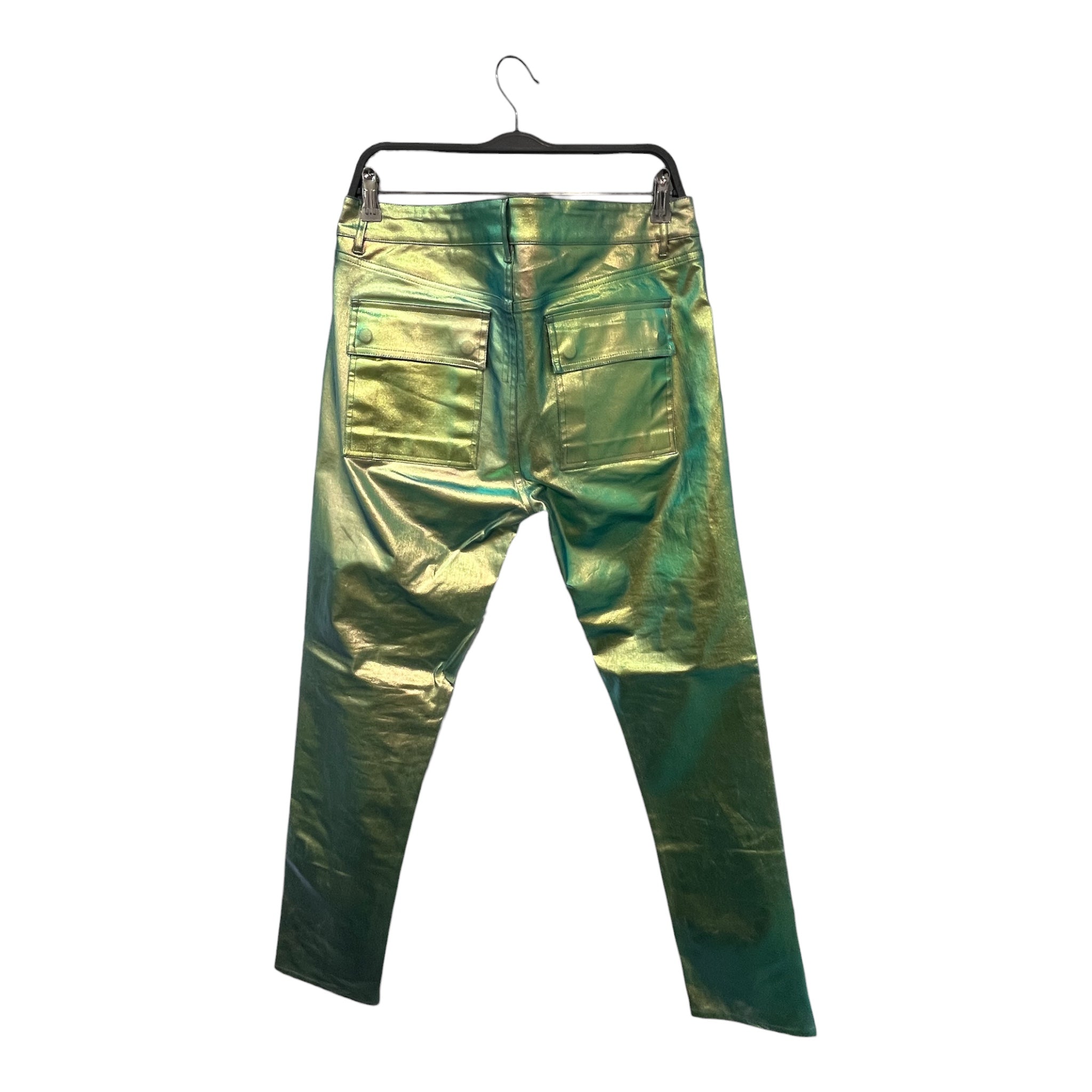 Rick Owens/Skinny Pants/40/Cotton/GRN/RU01C43 IRIDESCENT SKINNY JNS view 2