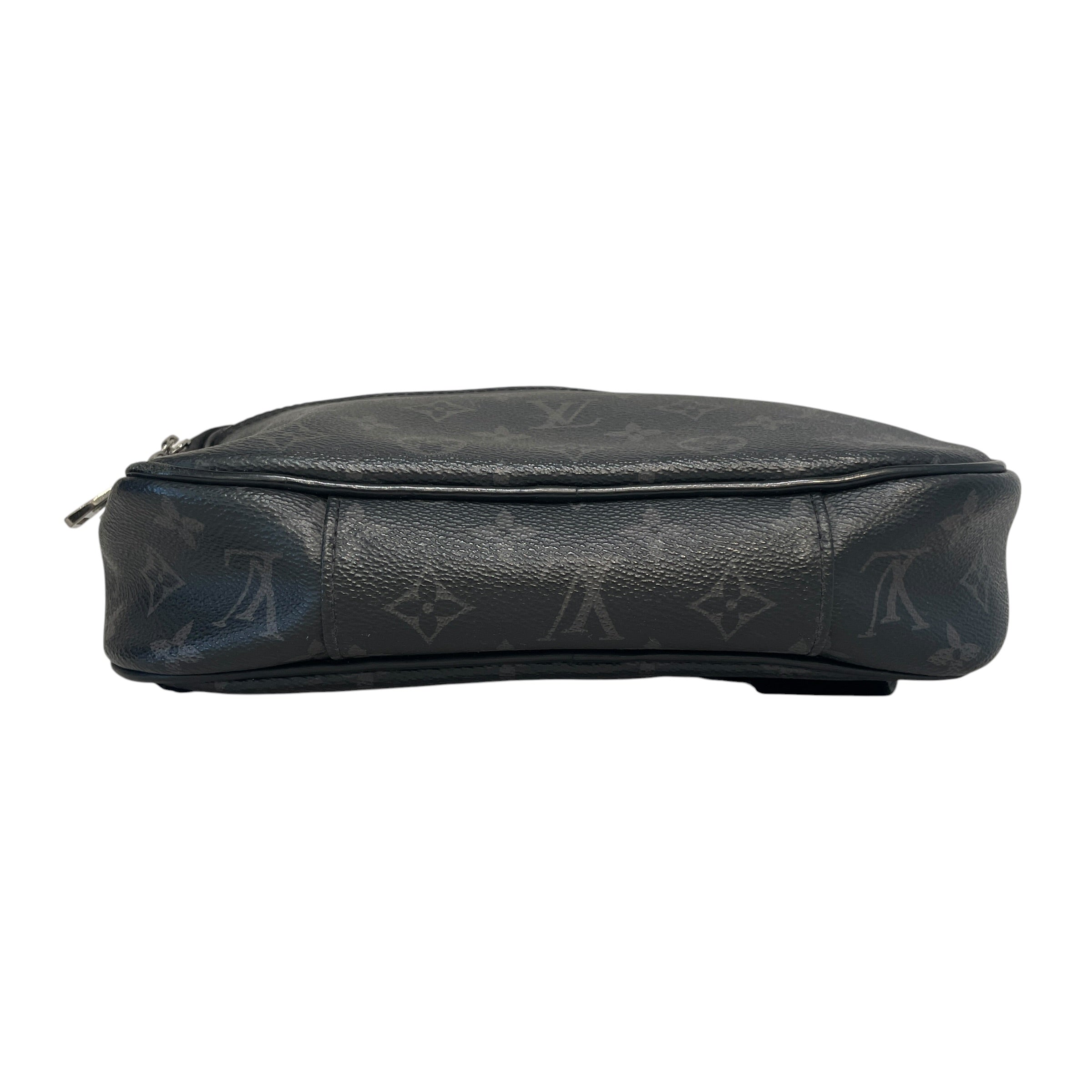 LOUIS VUITTON/Cross Body Bag/Monogram/Leather/BLK/Eclipse Explorer Bum Bag view 3
