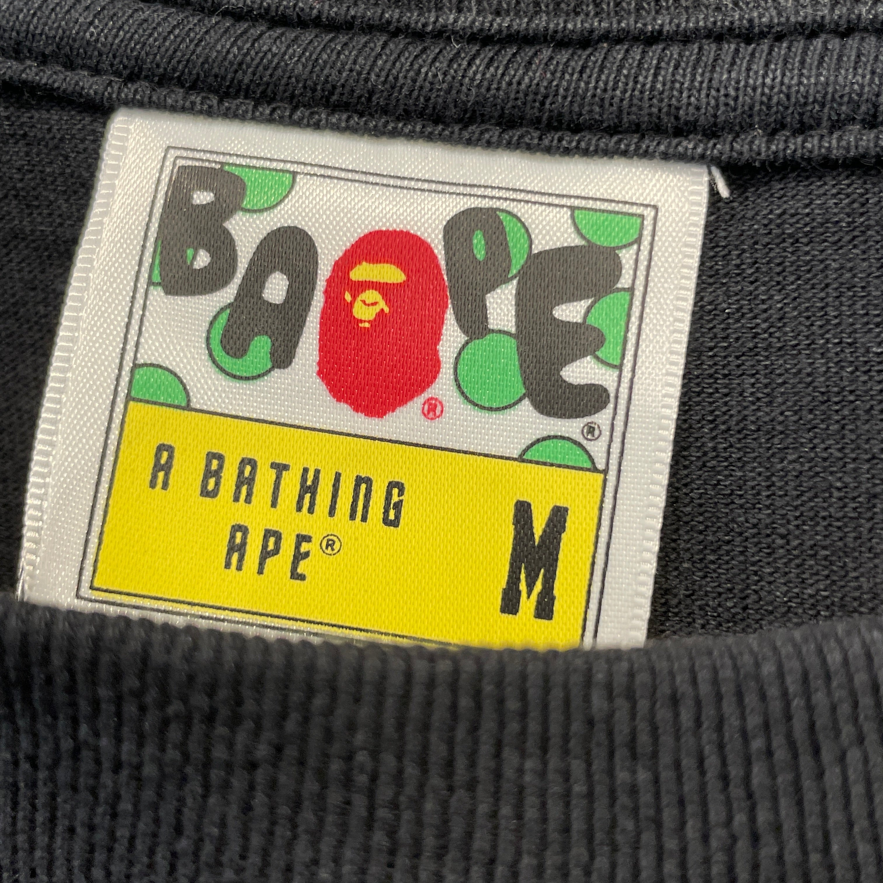 A BATHING APE/T-Shirt/M/Cotton/BLK/Graphic/big ape head green view 3