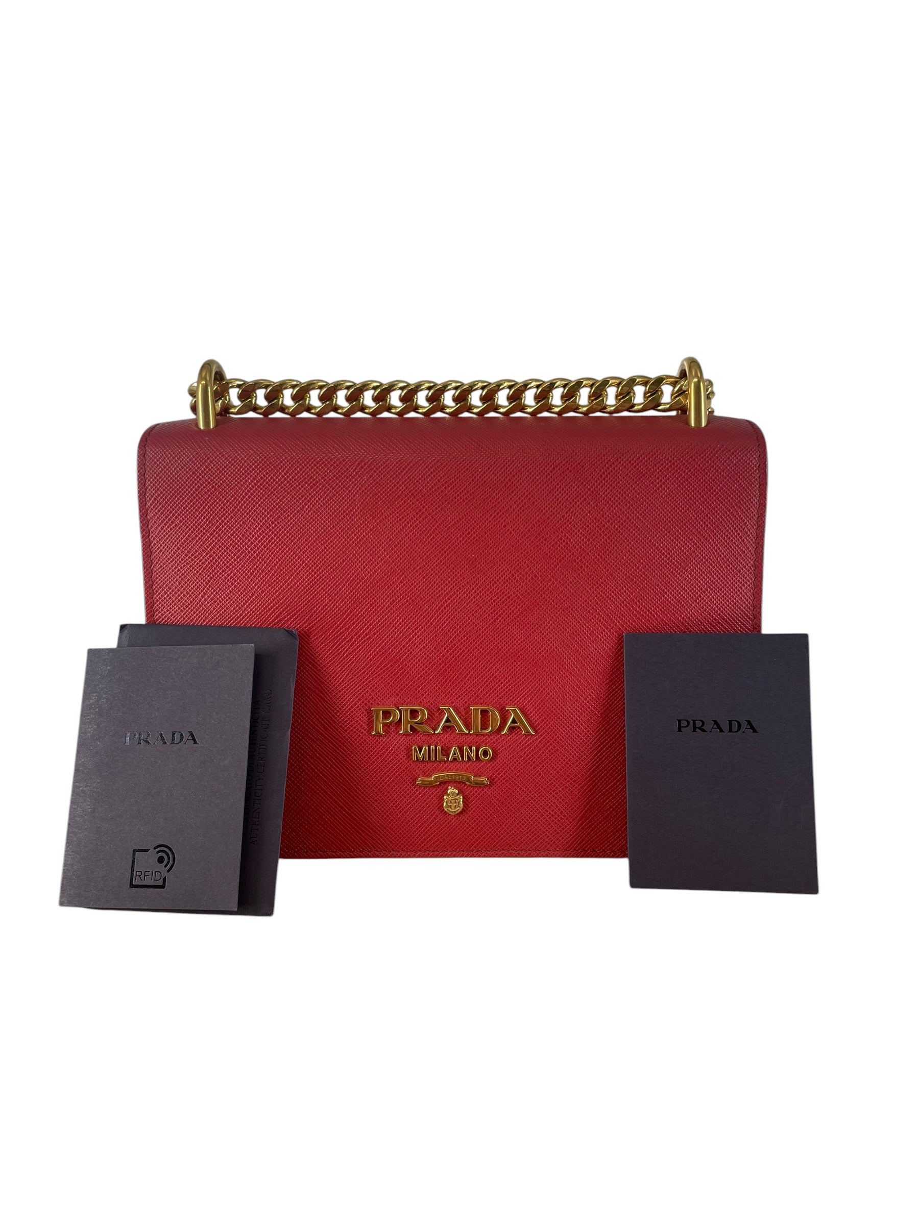 PRADA/Cross Body Bag/Leather/BRD/SAFFIANO VERNICE SHOULDER BAG view 5