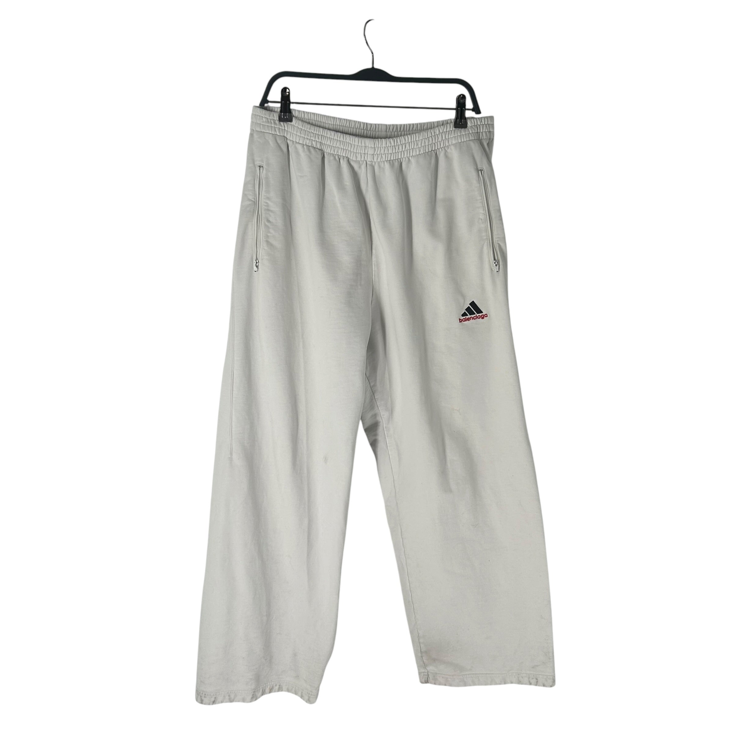 BALENCIAGA/adidas/Pants/L/Cotton/WHT/RL95 723904 TNVP9 9065/ RED LG view 1