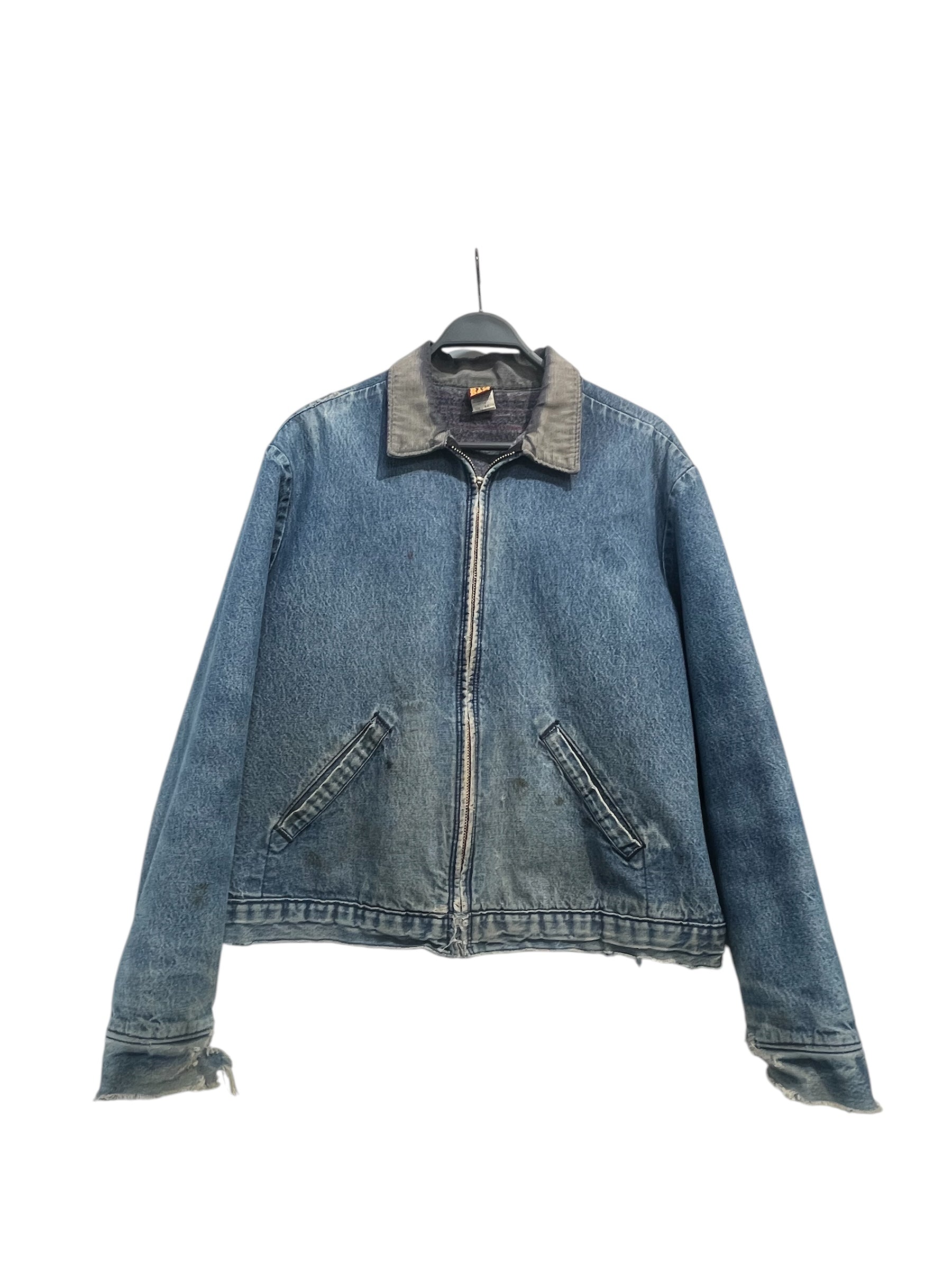 Vintage/Denim Jkt/46/Cotton/NVY/big ben blanket lined view 1