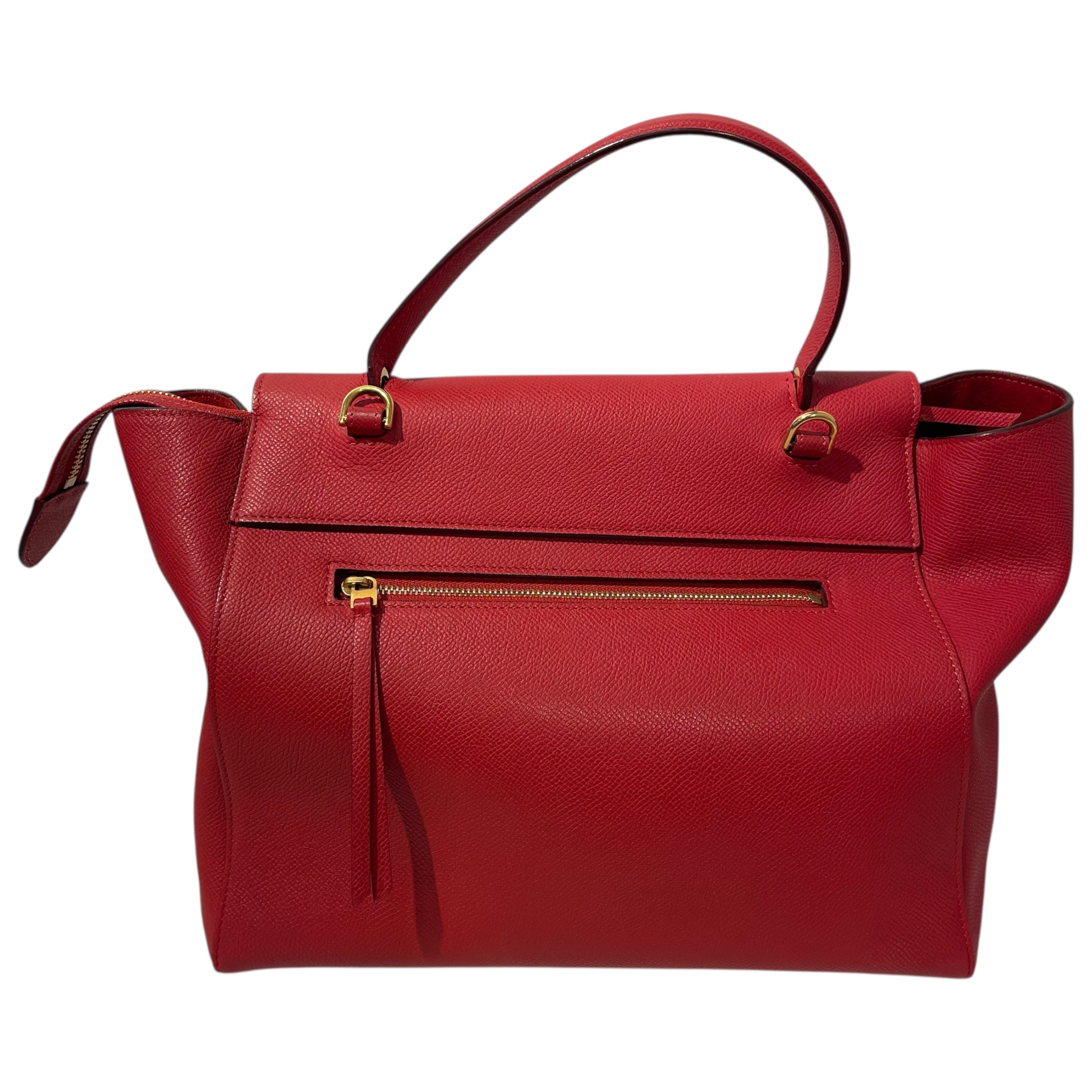CELINE/Cross Body Bag/Leather/RED/CELINE Calfskin Bag view 2