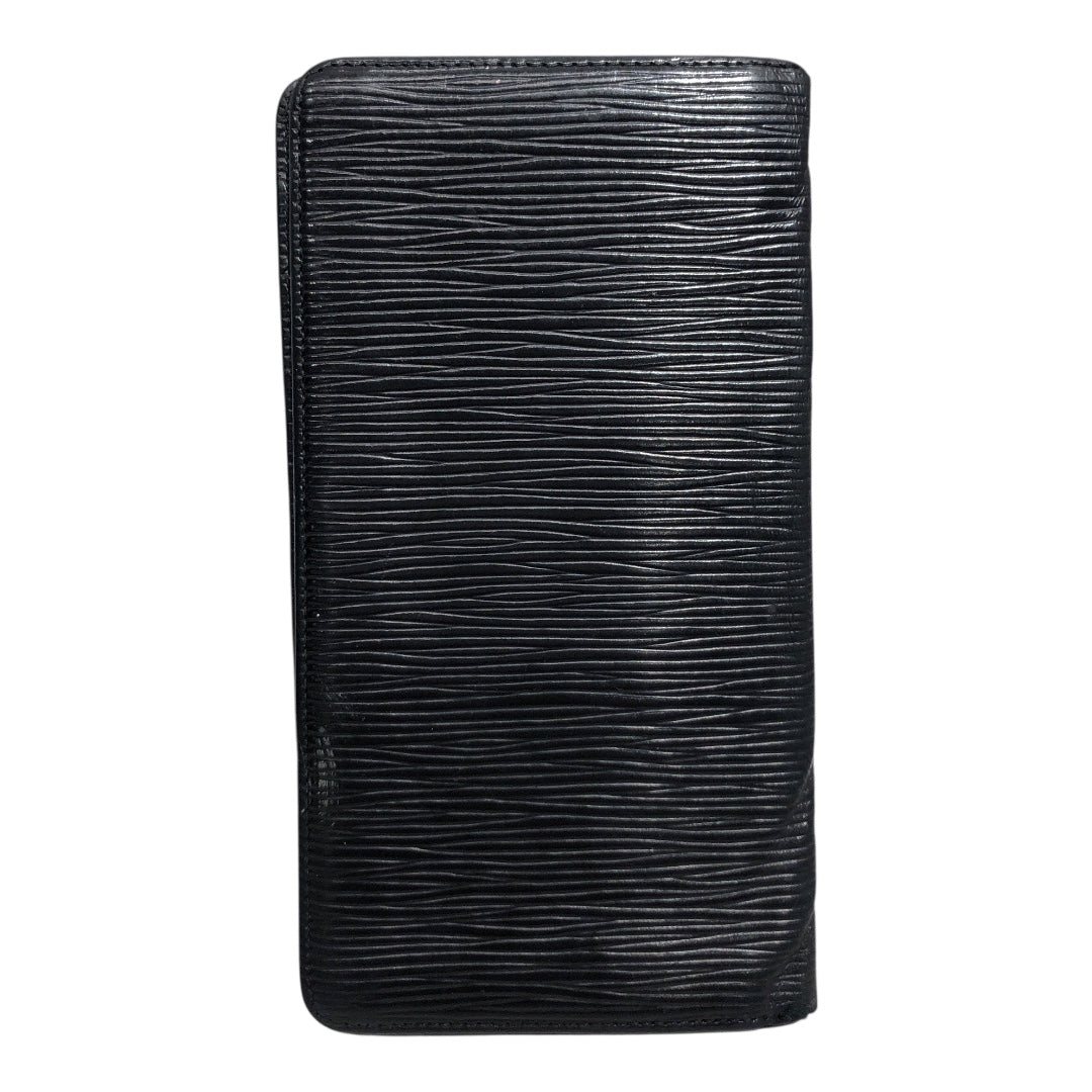 LOUIS VUITTON/Long Wallet/Leather/BLK/epi leather long bifold view 2