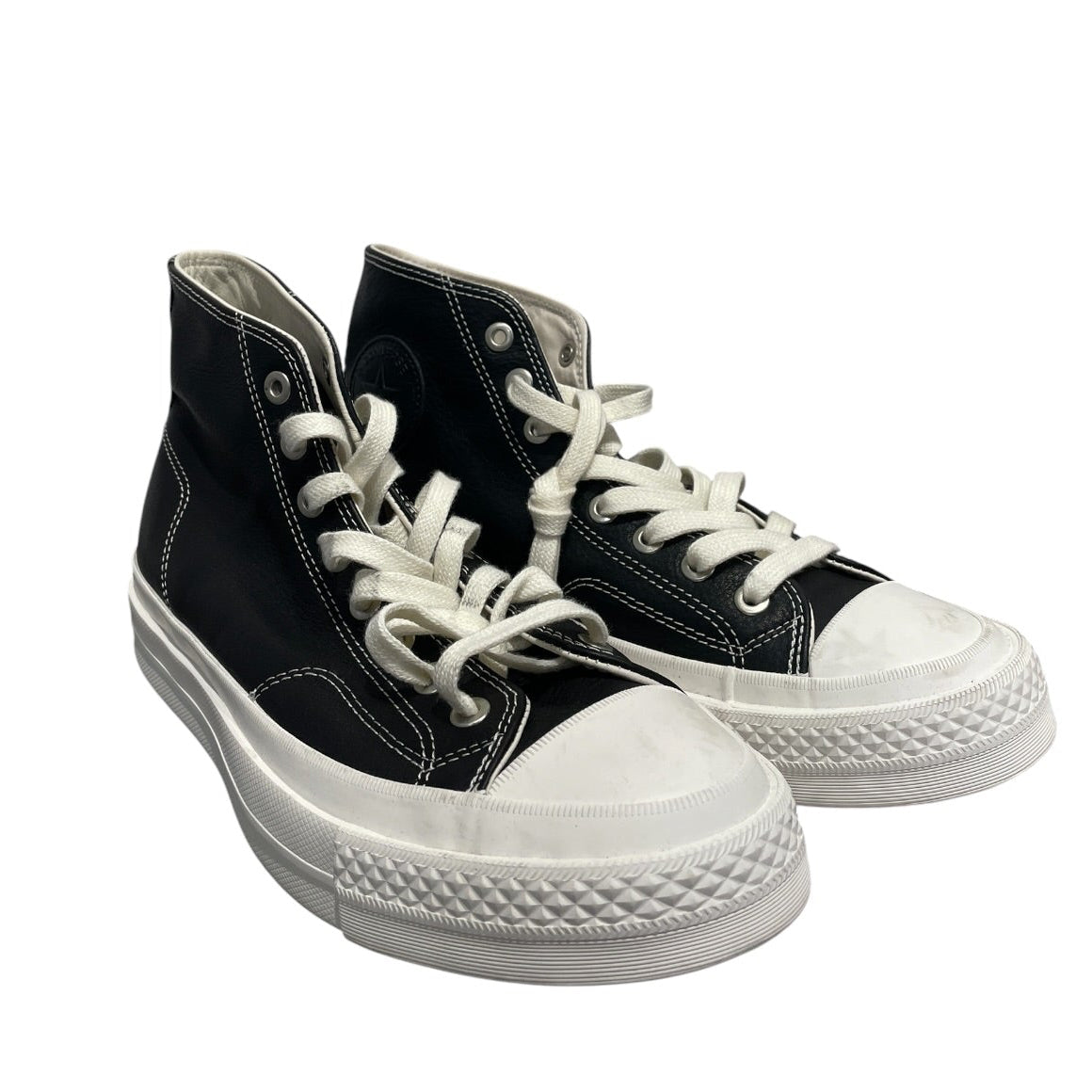 CONVERSE/Hi-Sneakers/US 9.5/Leather/BLK/First String High Top Black view 1