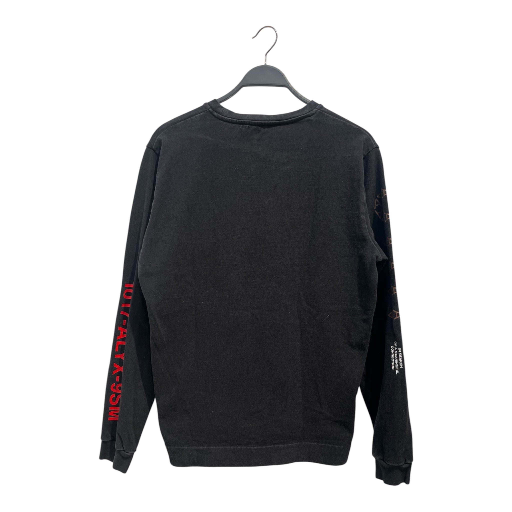 1017 ALYX 9SM(ALYX)/LS T-Shirt/M/Cotton/BLK/Graphic/RED LOGO SLEEVE A SLEEVE view 2