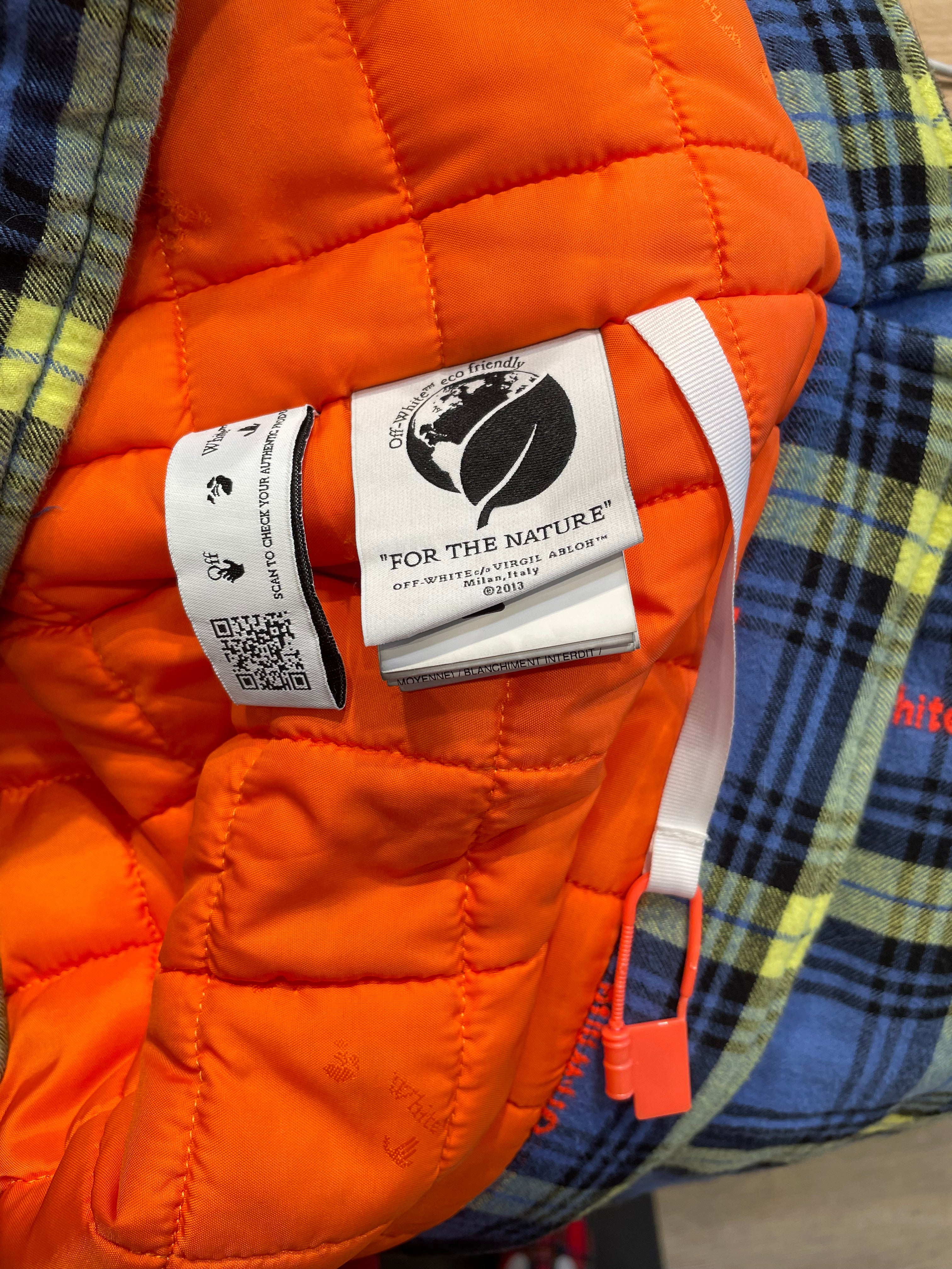 OFF-WHITE/Jacket/M/Cotton/BLU/Plaid/flannel chain jacket view 4