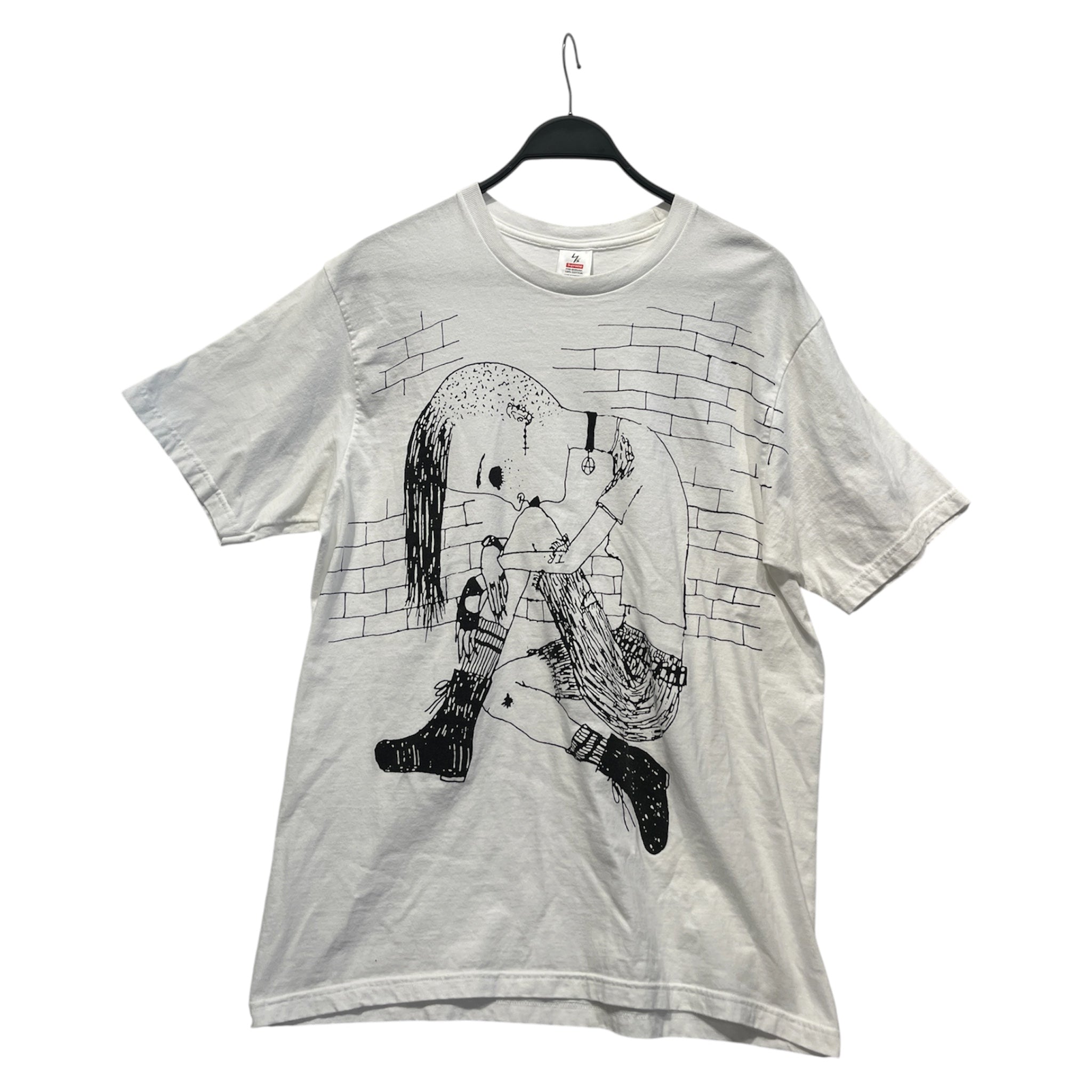 Supreme/YOHJI YAMAMOTO/T-Shirt/L/Cotton/WHT/High Neck/Graphic/Thinker T-Shirt view 1
